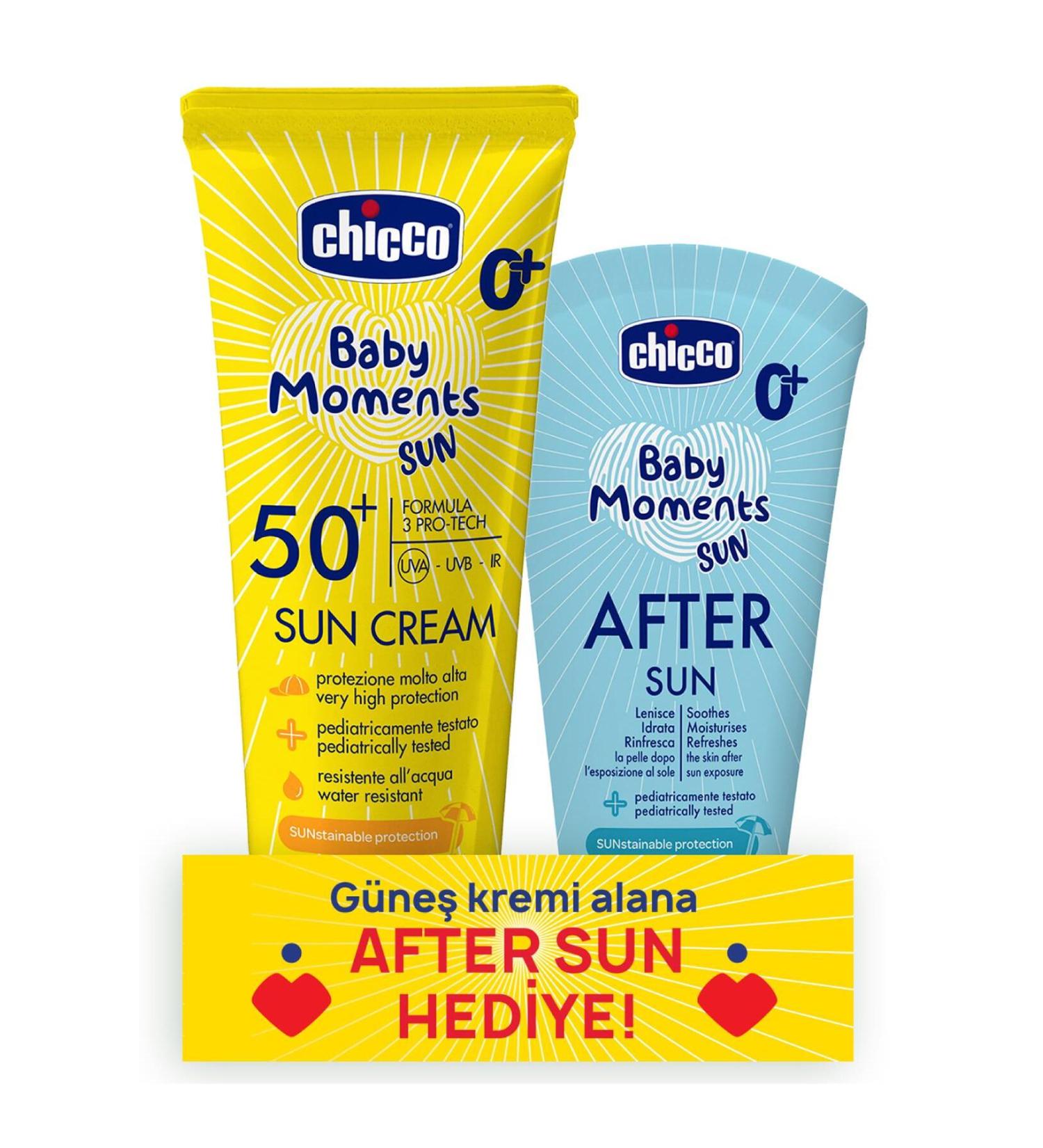 Chicco Sun Cream Spf 50+ 75ml & After Sun Cream 150ml