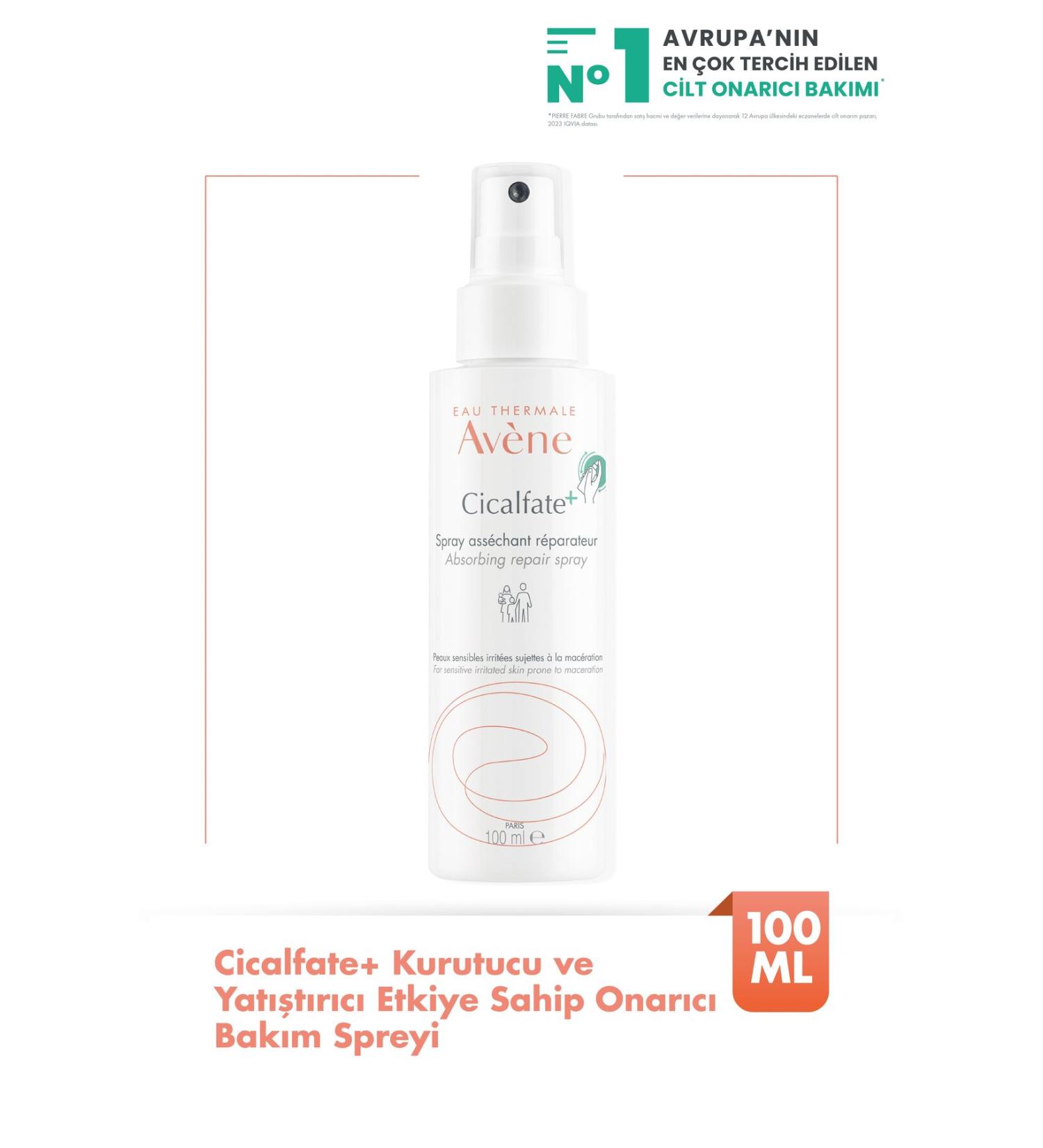 Avene Cicalfate+Sensitive Skin Repair Care Spray with Drying and Soothing Effect 100 ml - Buy Online on GoSupps.com