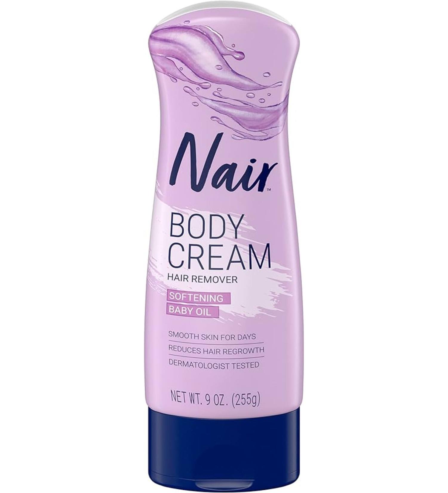 Nair Body Cream Hair Remover Softening Baby Oil Smooth Skin For Days 255 gr