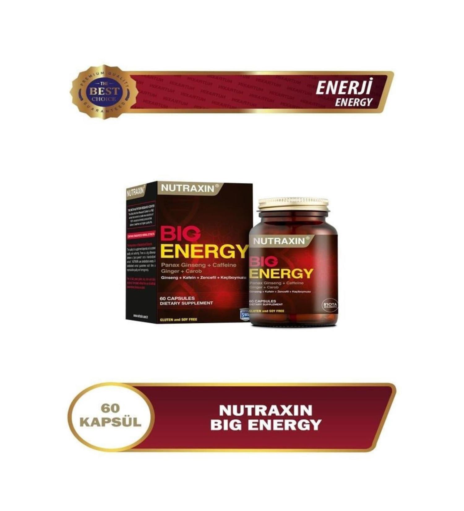 Nutraxin Big Energy - Food Supplement 60 Capsules