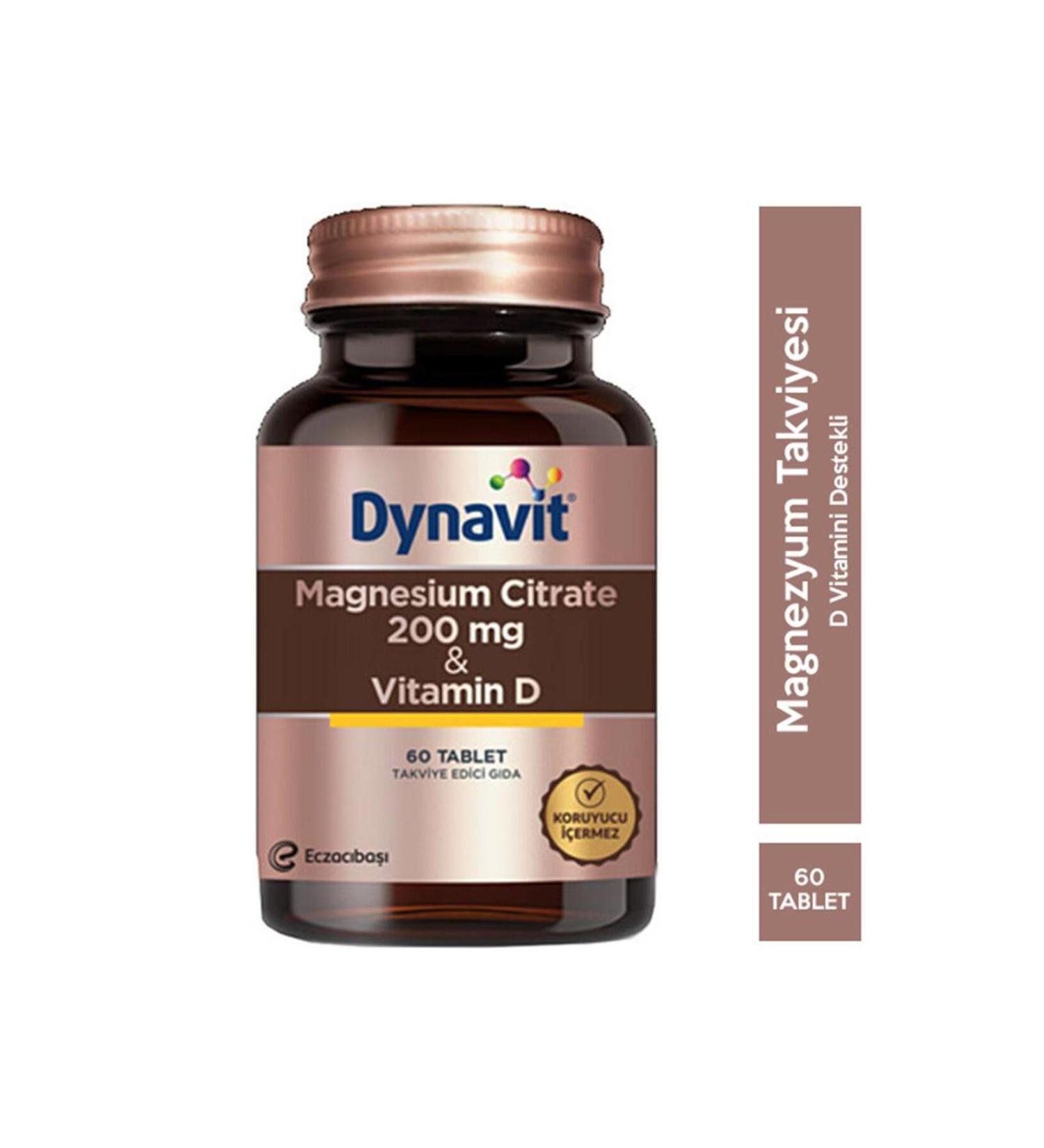 Dynavit Magnesium Citrate 200 Mg Vitamin D / 60 Tb