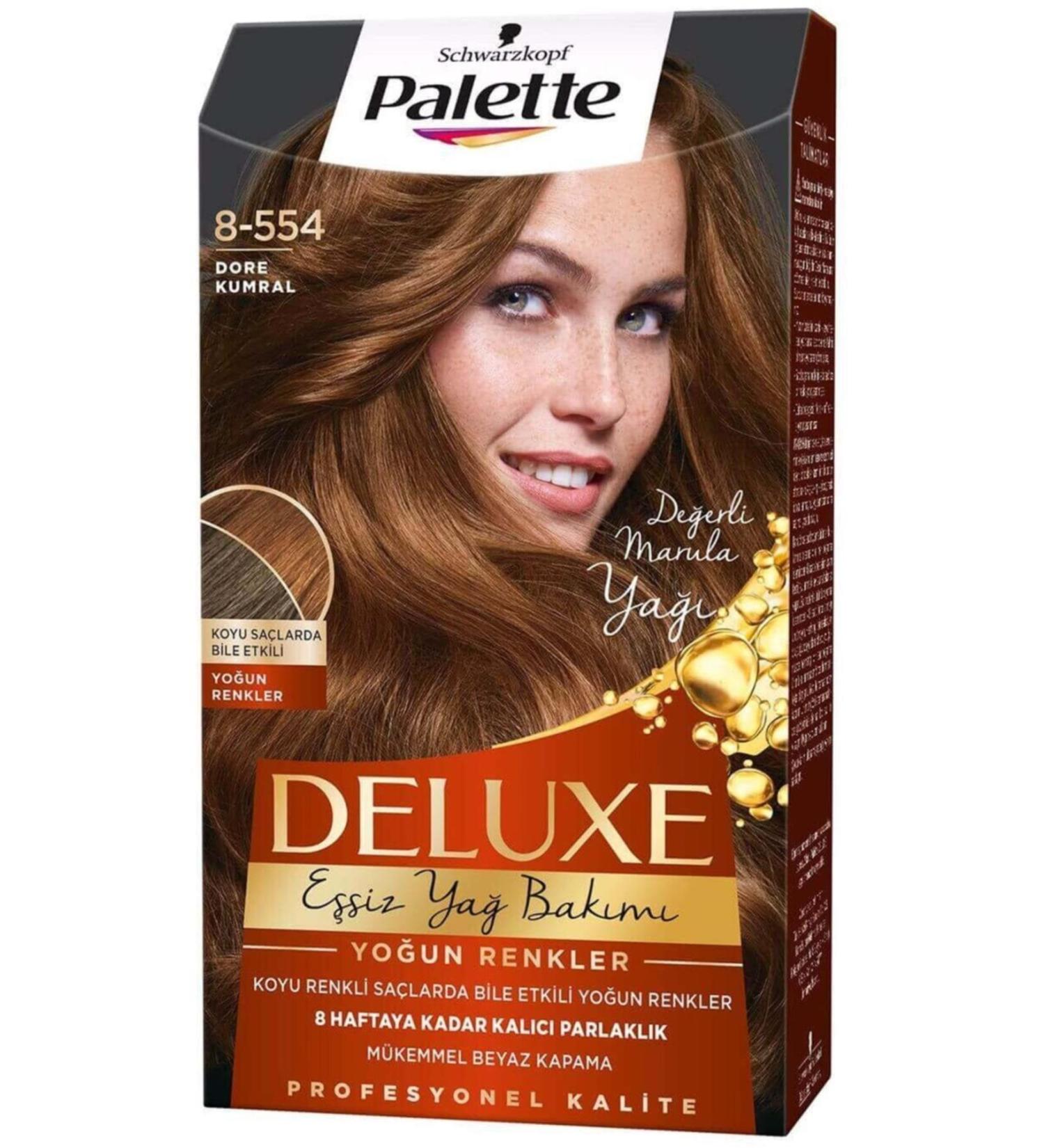 Palette: LONG-LASTING DYE 8-554 GOLD AUBURN 50 ML: LONG-LASTING DYE CHARMS1037