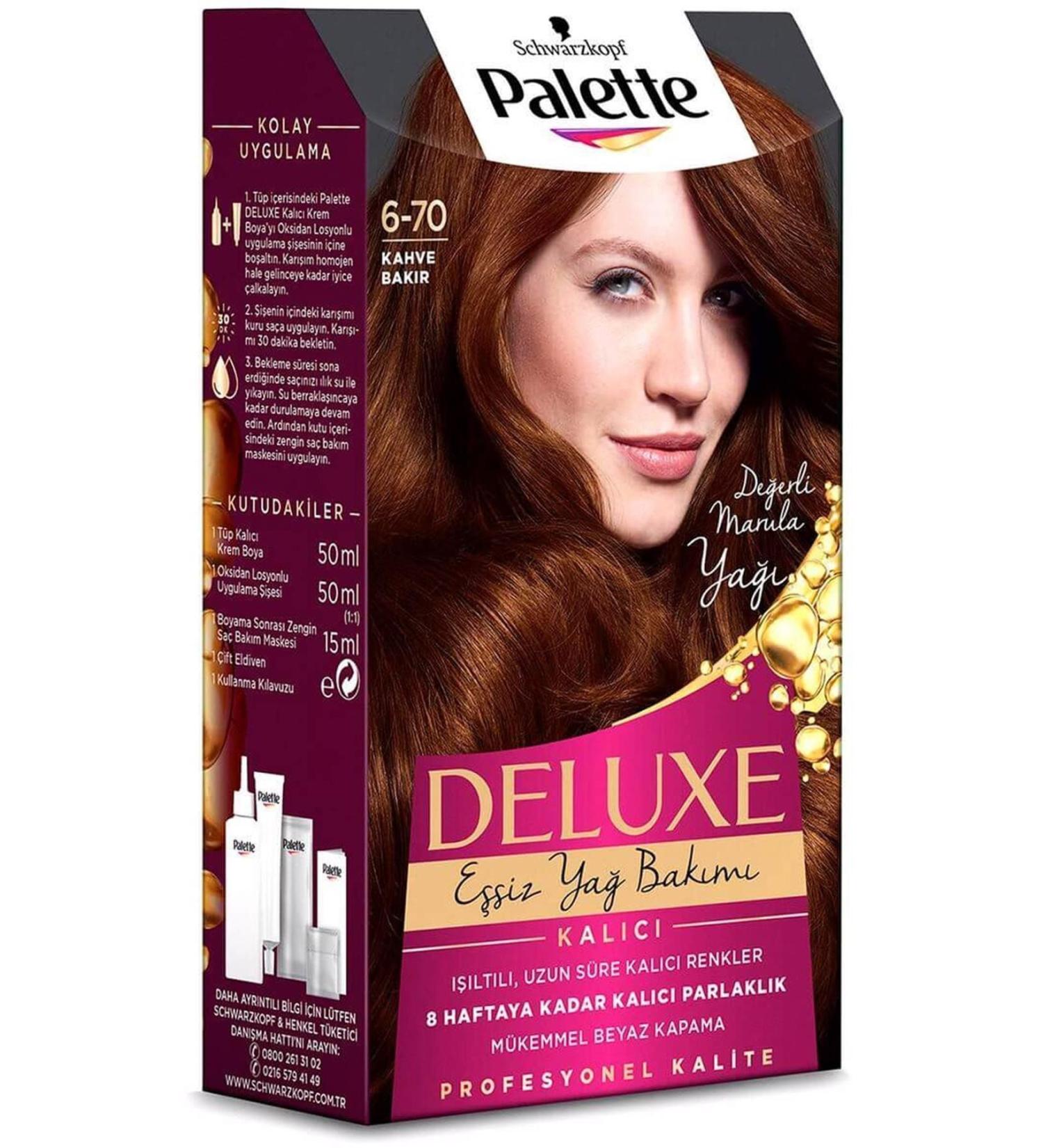 Palette: LONG-LASTING DYE 6-7 COPPER BROWN 50 ML: LONG-LASTING DYE-- BEAUTY-- CHARMS871
