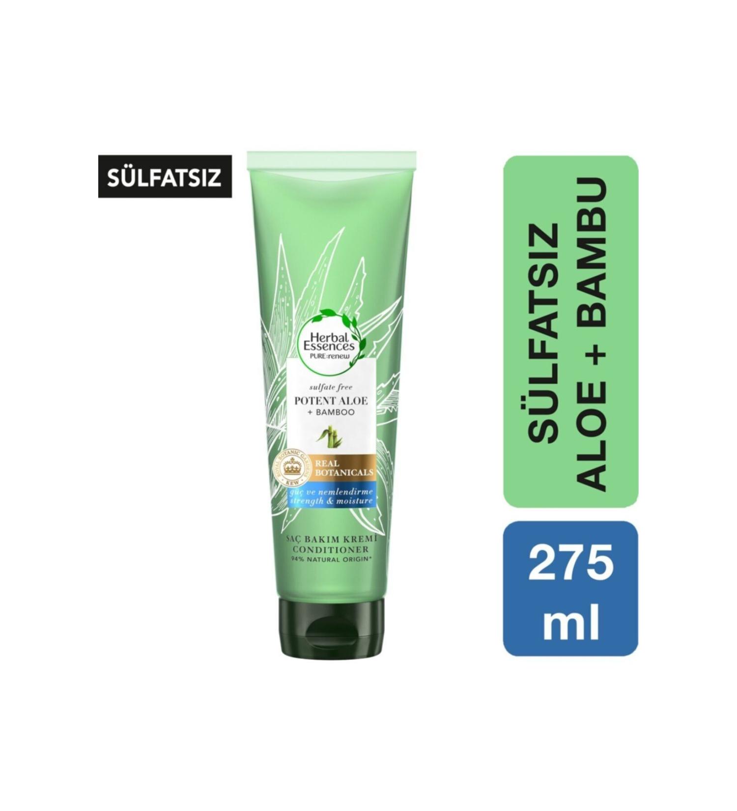 Herbal Essences SULFATE-FREE POWER AND MOISTURE ALOE + BAMBOO HAIR CARE LIGHTENING CONDITIONER 275 ML CHARMS1240