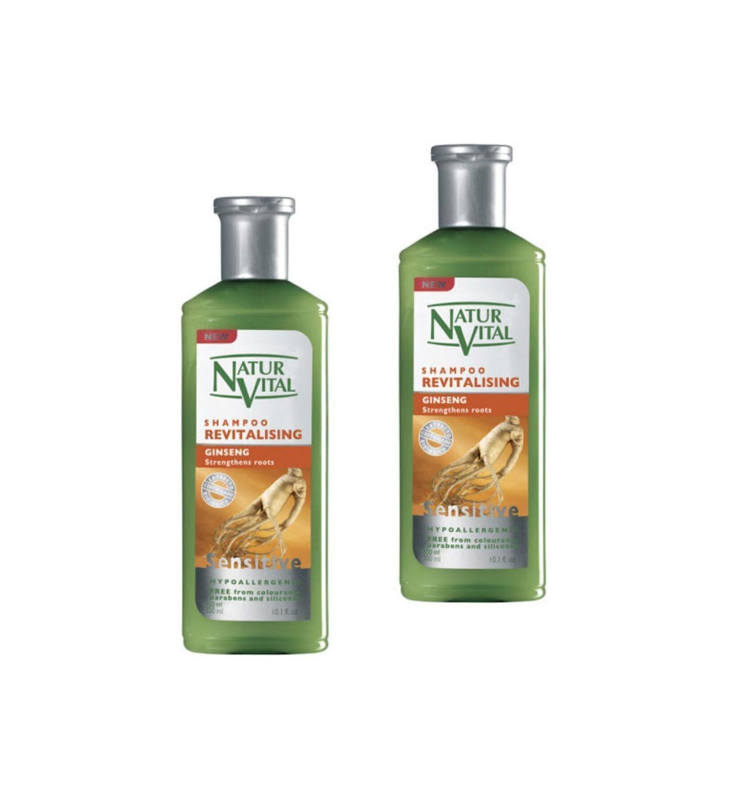 Natur Vital 2 Pieces Ginseng Shampoo 300 ml