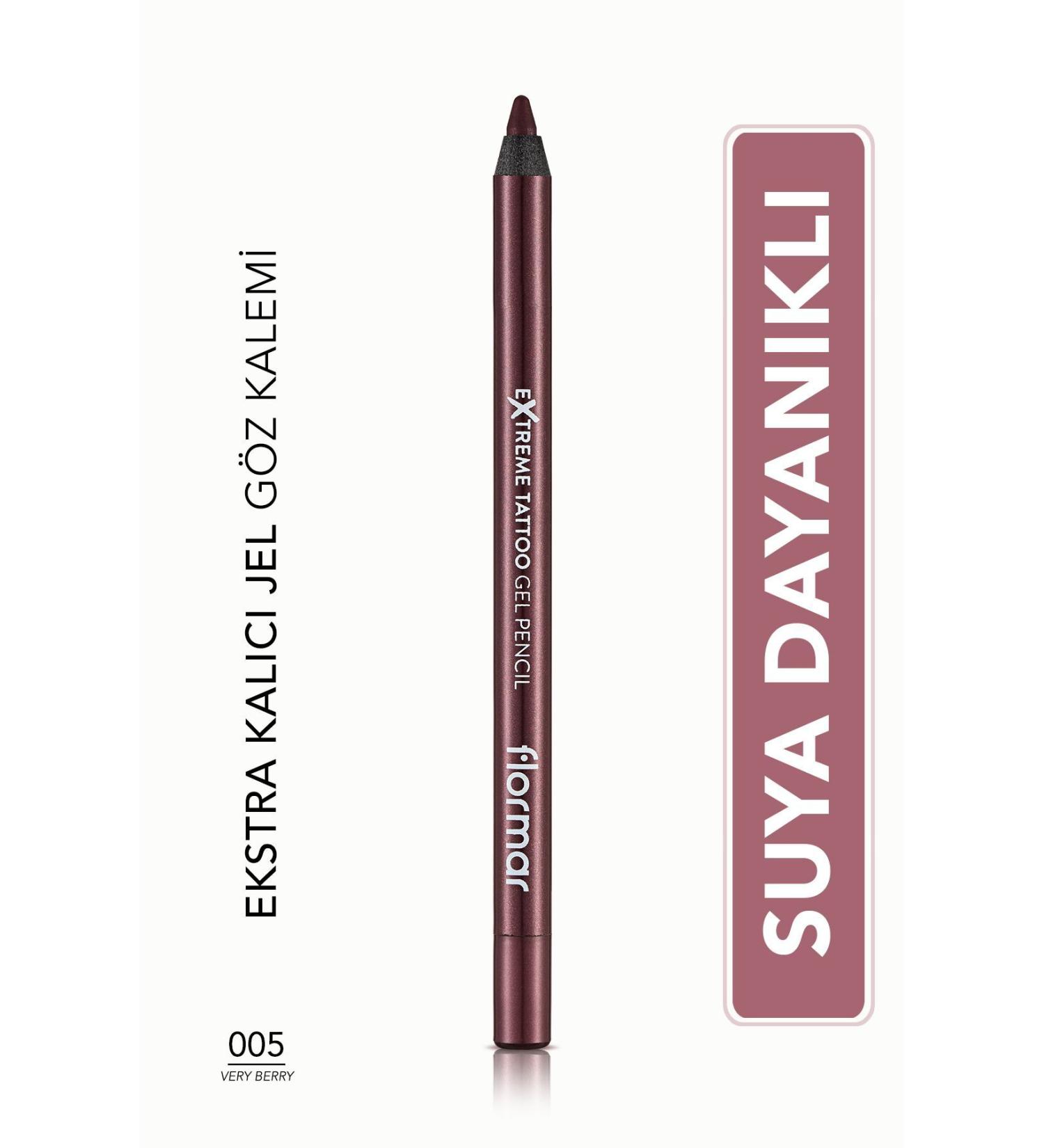Flormar MATTE PERMANENT EYE PENCIL (Claret Red) - INTENSE COLOR - 005 VERY BERRY PSSN2376 - Buy Online on GoSupps.com