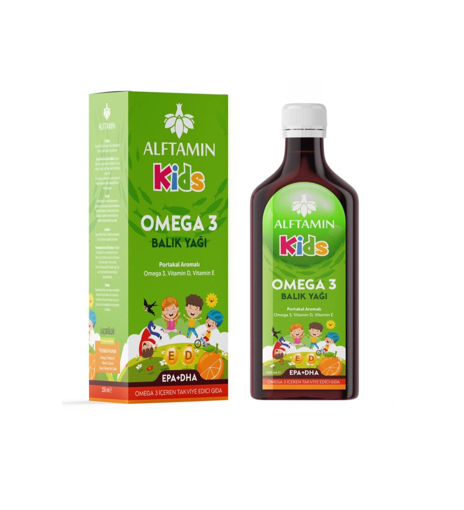 Senay Aftamin Kids Orange Omega 3 Fish Oil Syrup 150 ml