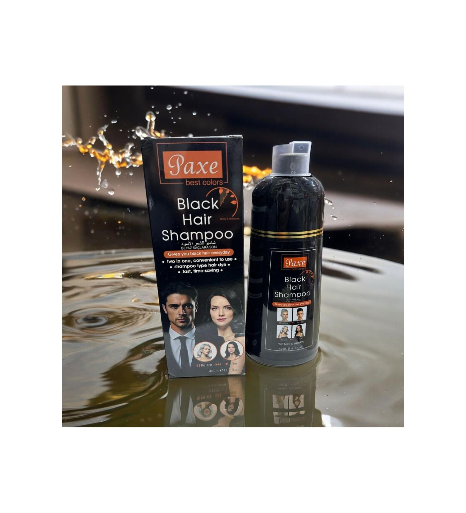 Paxe Black Hair Shampoo White Hair Concealer Shampoo Black Color 400ML - Buy Online on GoSupps.com