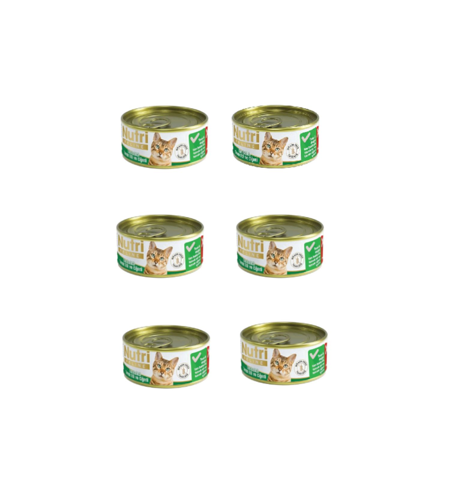 Nutri Feline 6-Piece Tuna Chicken and Liver 85 gr Cat Food