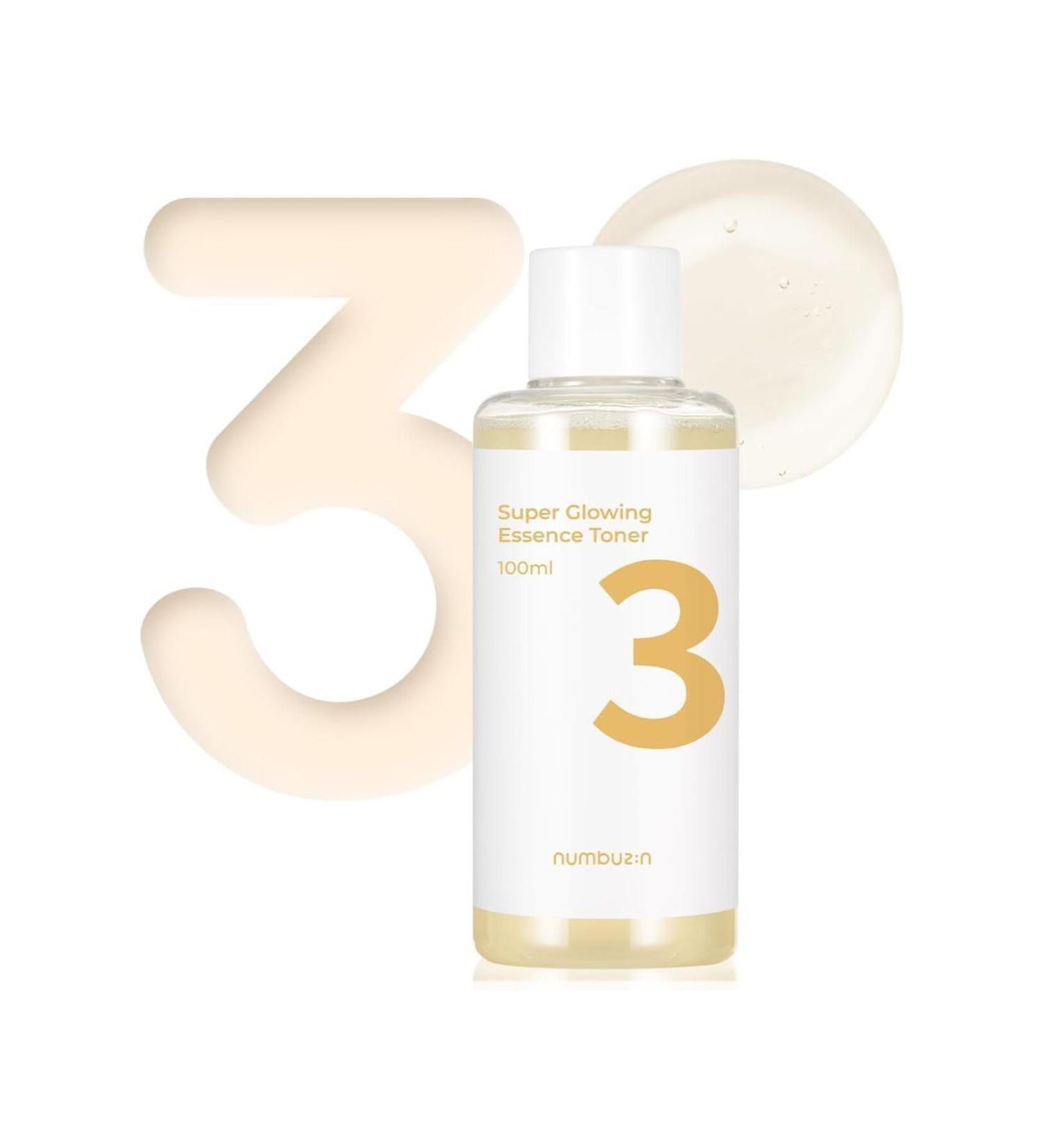 Numbuzin No.3 Super Glowing Essence Toner 100 ml Moisturizing and Revitalizing Niacinamide Toner