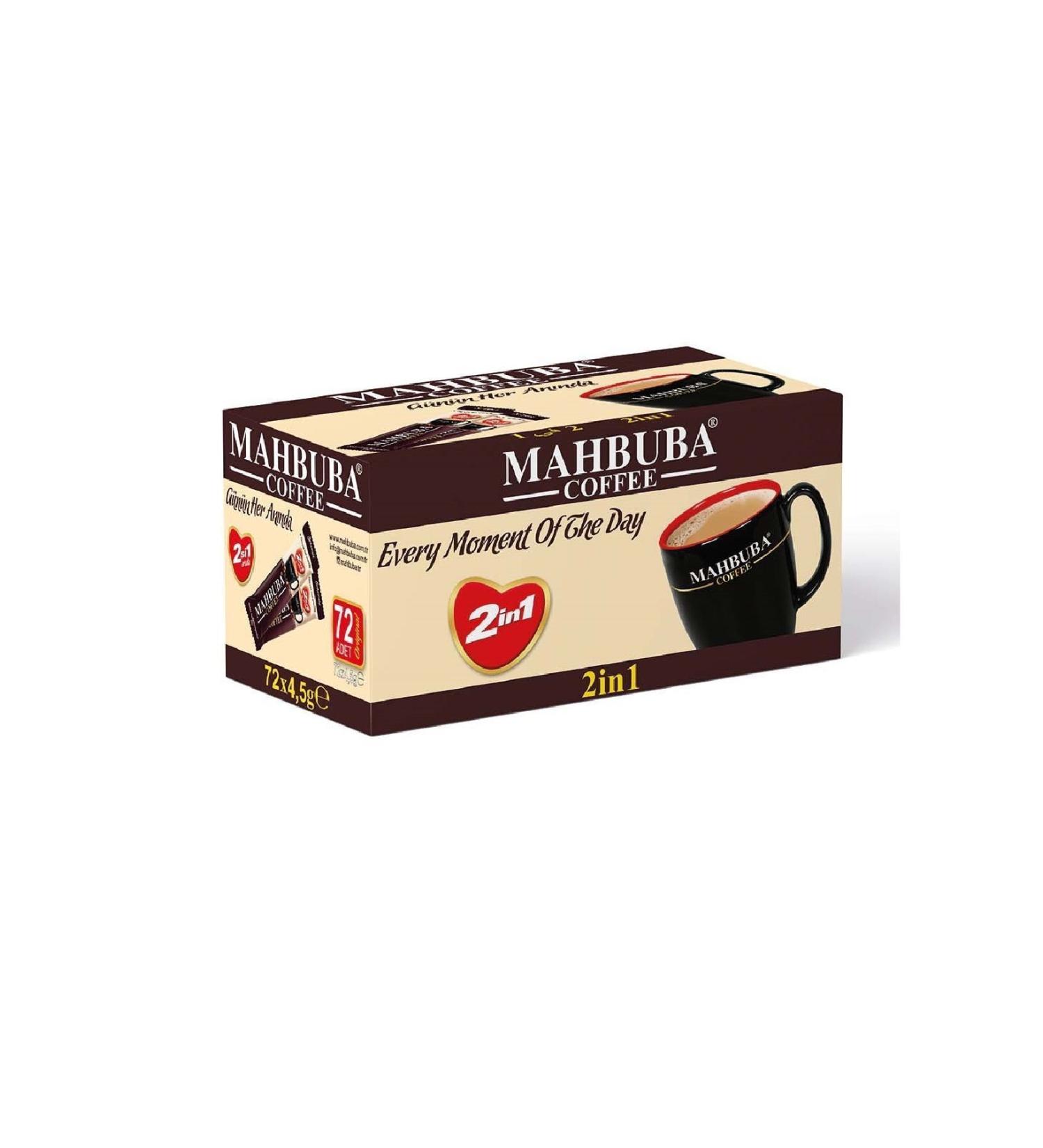Mahbuba 2in1 Sugar-Free 72x4.5gr Mini Small Size Treat Bus Instant Coffee Box - Buy Online on GoSupps.com