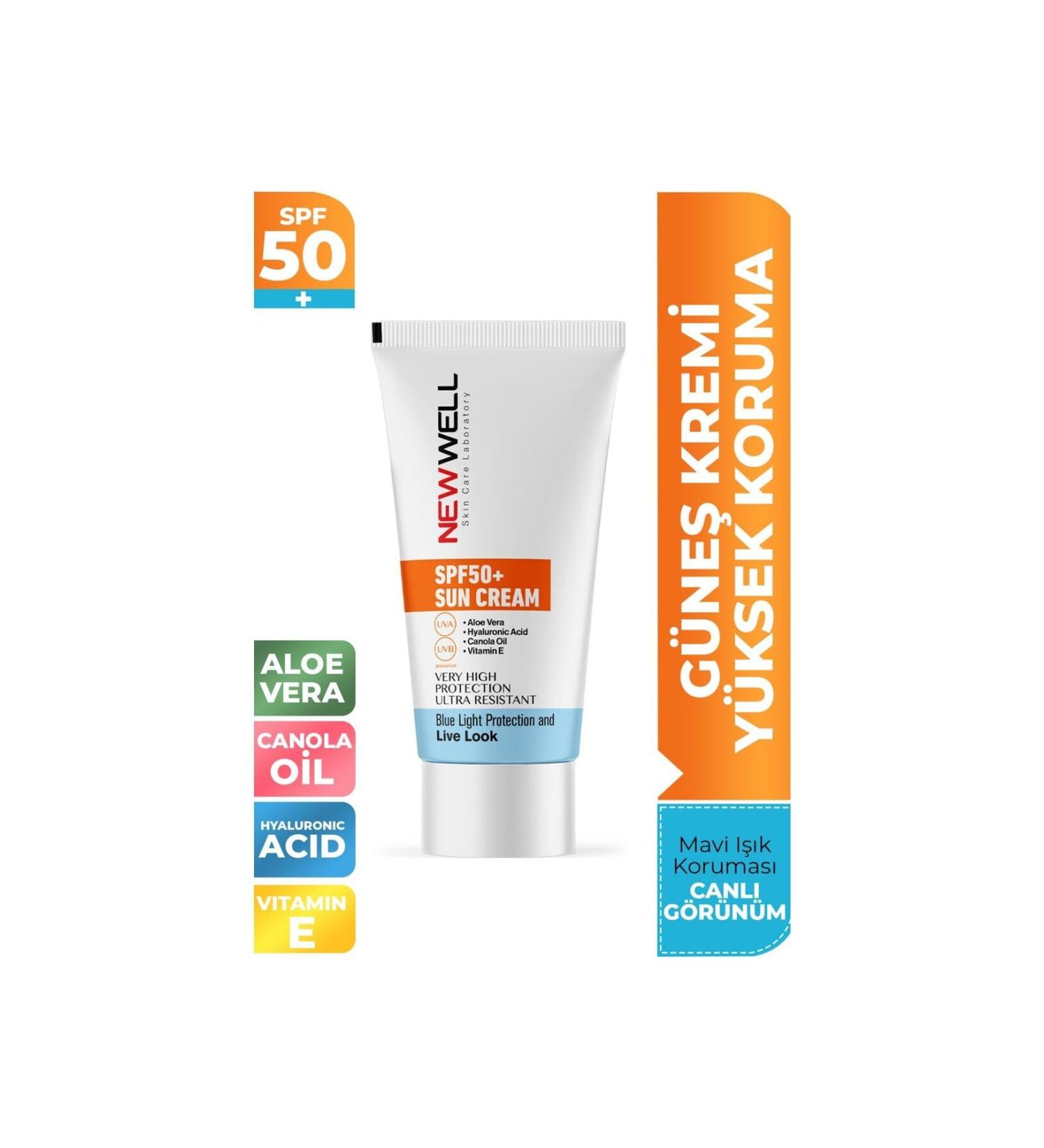 New Well Sun Cream High Protection Spf 50+ Aloe Vera
