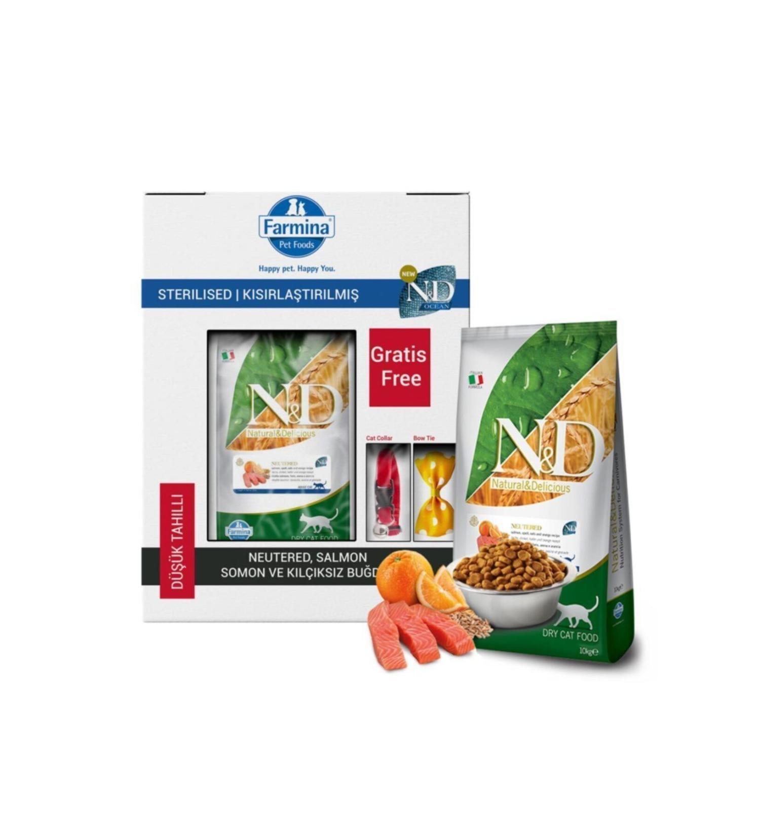 & D Low Grain Ocean Salmon Sterilized Cat Food 10 kg