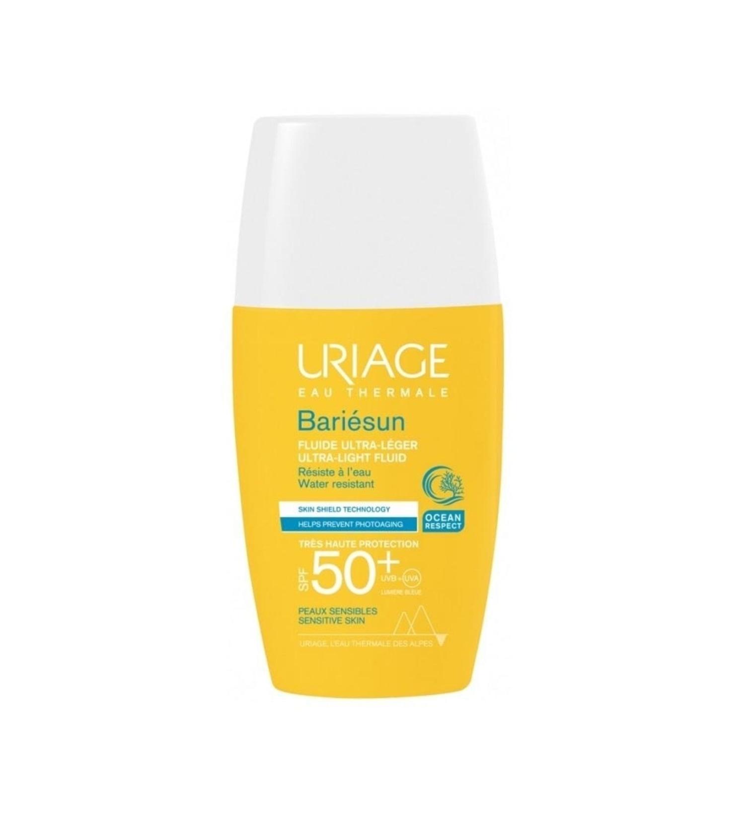 Uriage BAR ESUN ULTRA LIGHT FLUID SPF50 - UNSCENTED SUNSCREEN FOR SENSITIVE SK N 30 ML GKHAIR1432