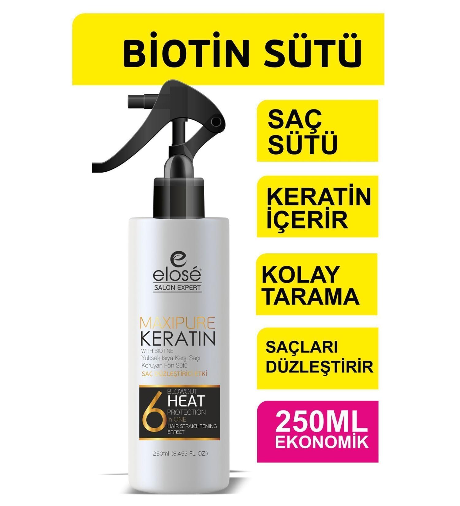 Elose Keratin Biotin Blow Dry Milk 250 Ml.