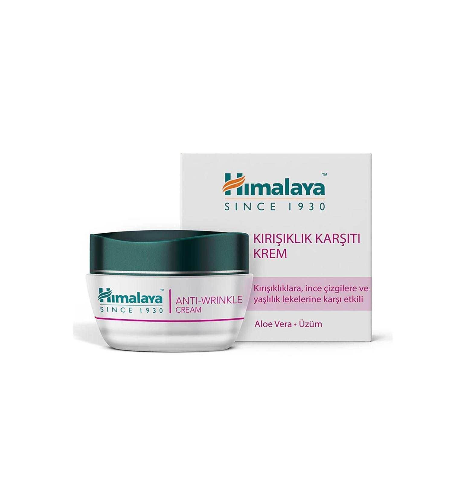 Himalaya Since 1930 Anti-Wrinkle Face Cream Aha Vitamin E Nourishing Hypoallergenic Normal & Dry Skin 50 ml - Buy Online on GoSupps.com