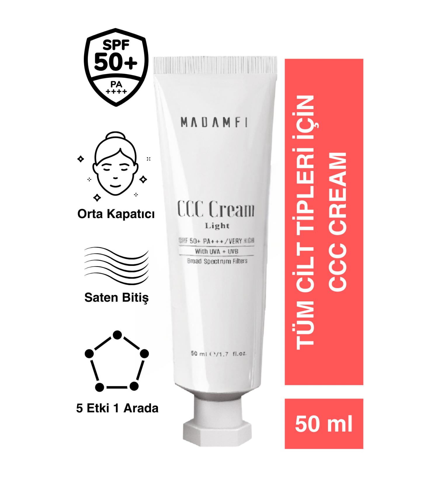 MADAM F CCC CREAM LIGHT SPF50 PA+++ BROAD SPECTRUM SUN PROTECTIVE CREAM 50 ml - Buy Online on GoSupps.com