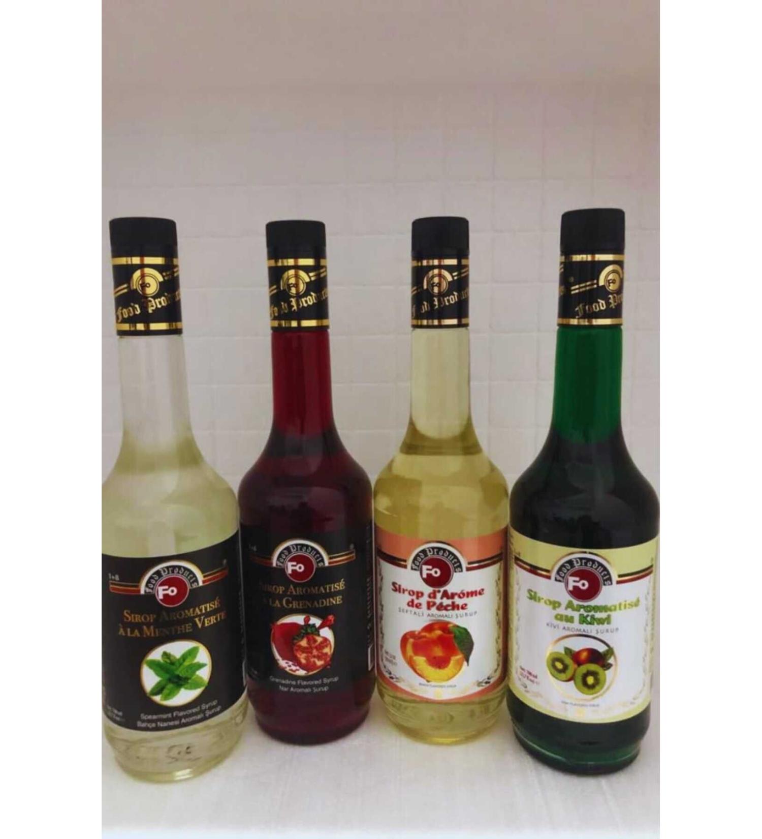 FO Pomegranate & Kiwi & Mint & Peach 4-Piece Syrup