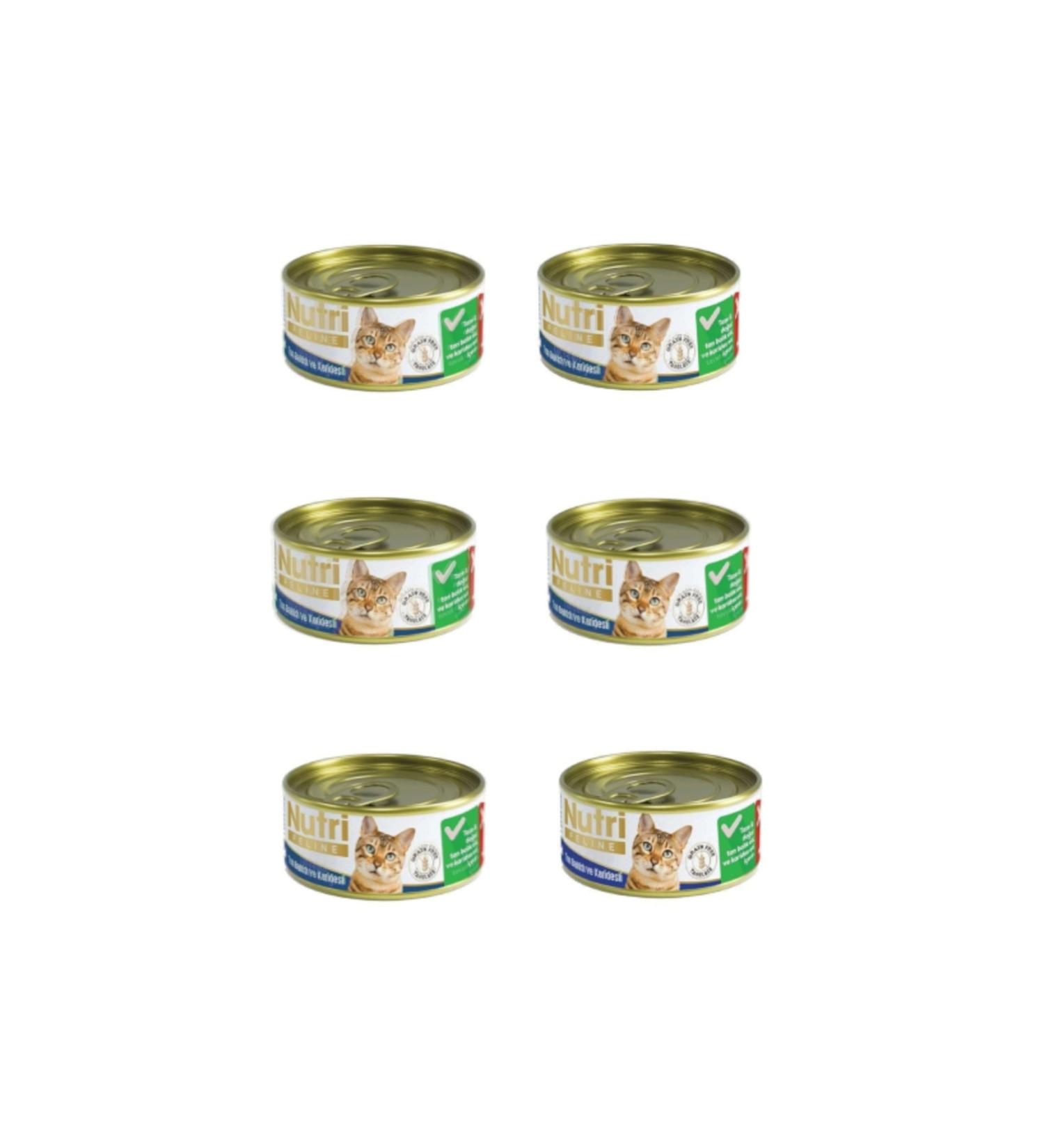 Nutri Feline 6-Piece Tuna and Shrimp Cat Food 85 gr