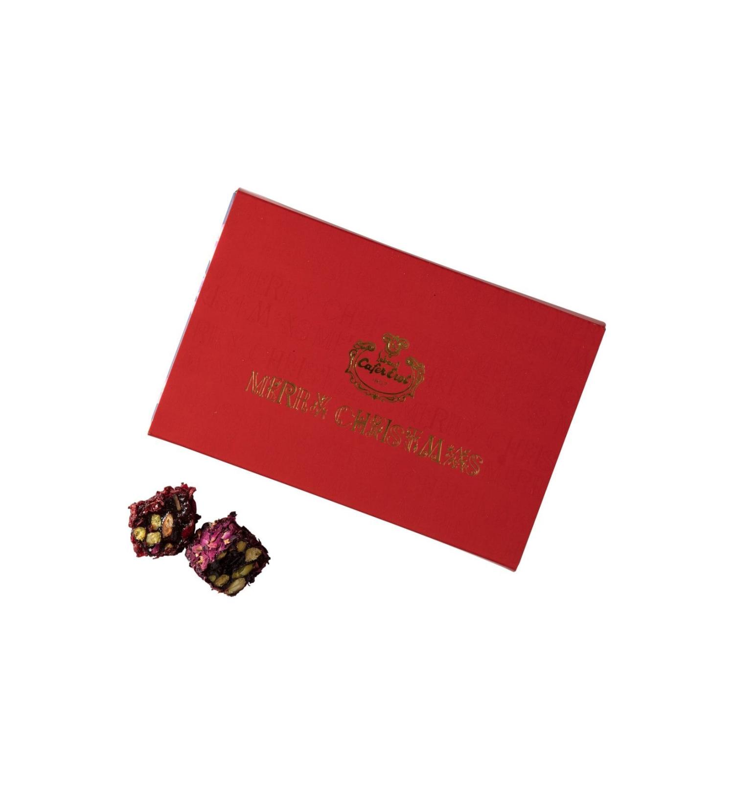 ekerci Cafer Erol Merry Christmas Patterned Box Special Turkish Delight - 425 Gr