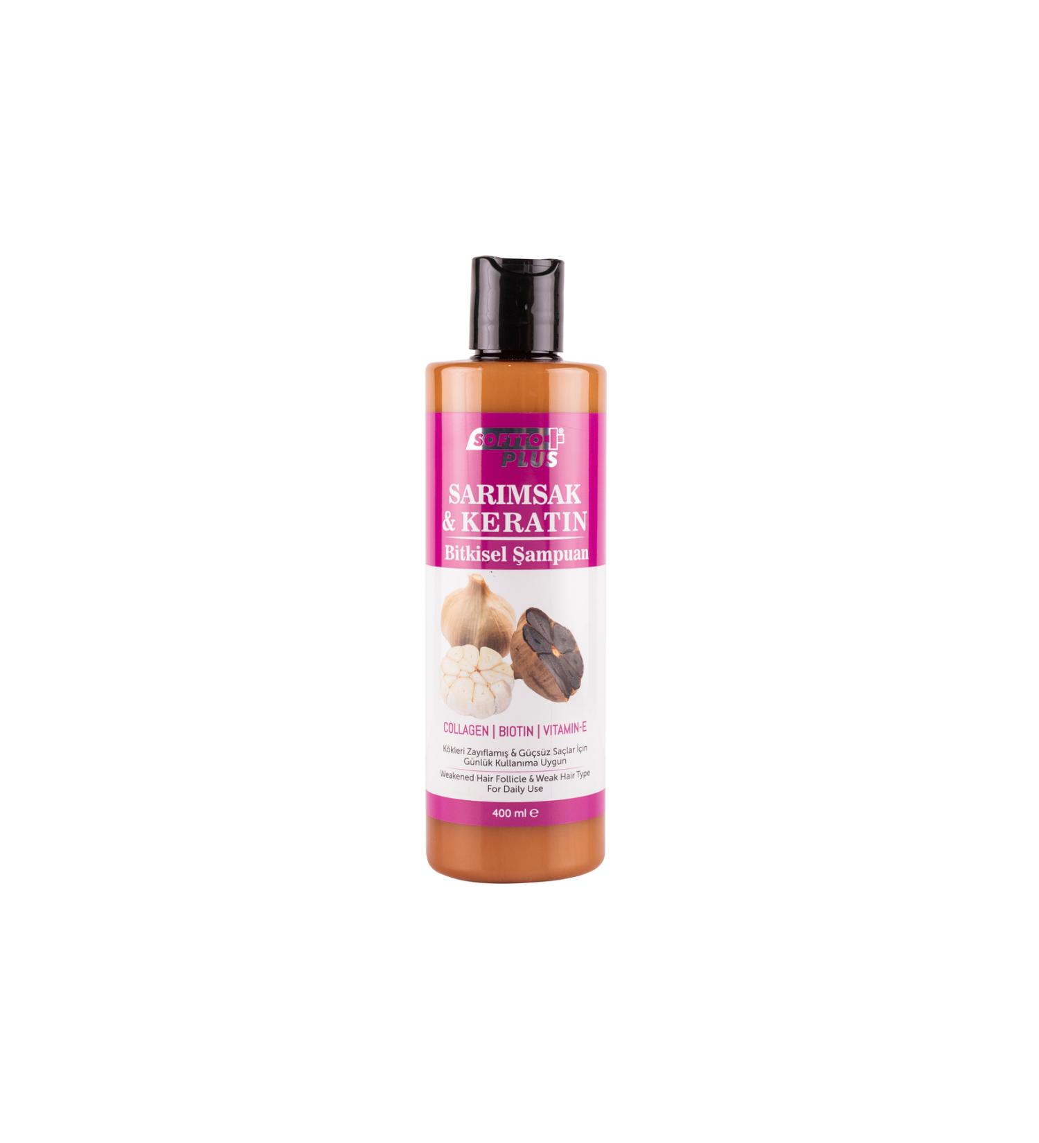 Softto Plus GARLIC & KERATIN HERBAL SHAMPOO