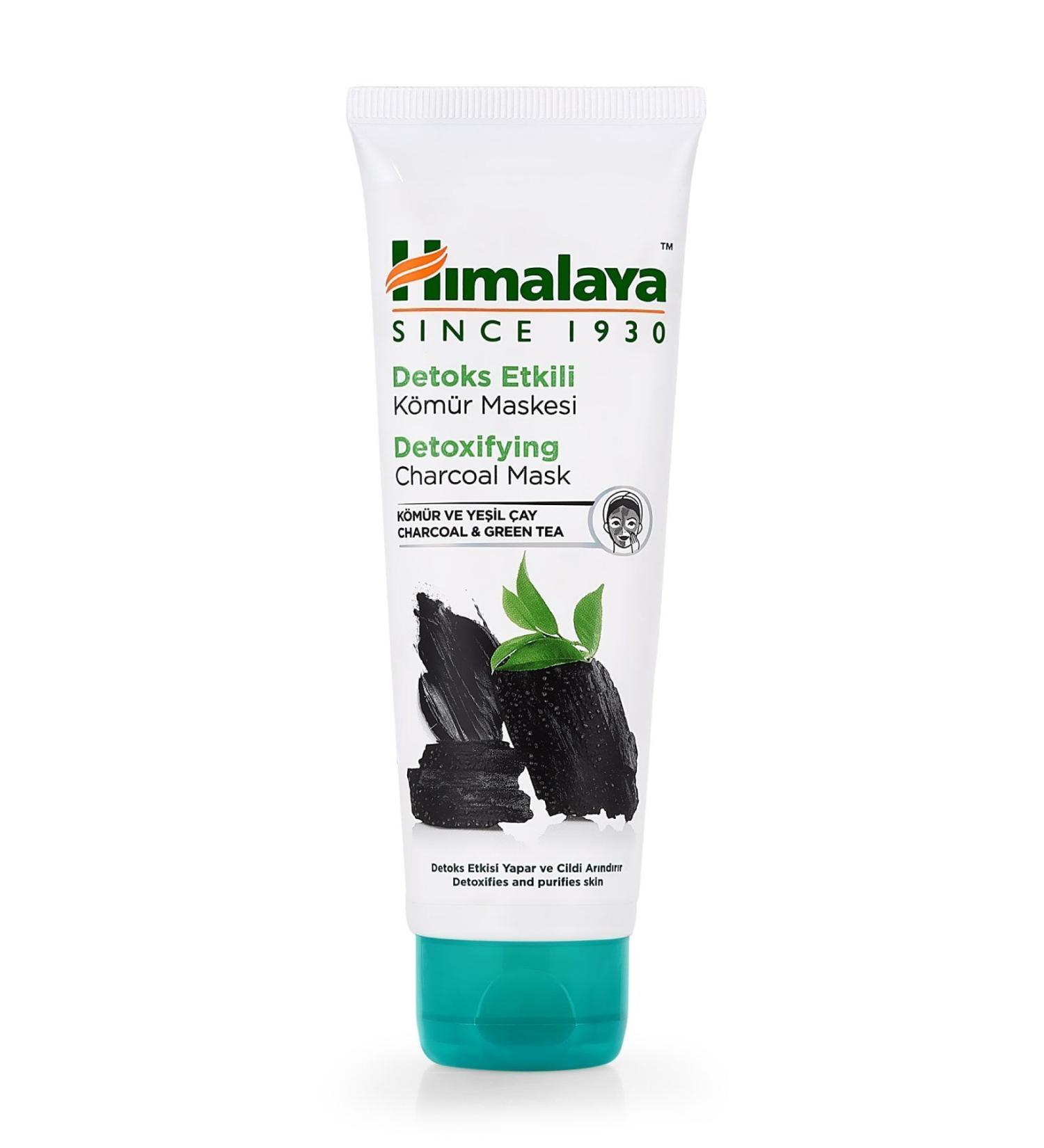 Himalaya Since 1930 Detoxifying Purifying Face Mask Activated Charcoal Green Tea Paraben Free All Skin Types 75 ml - Buy Online on GoSupps.com