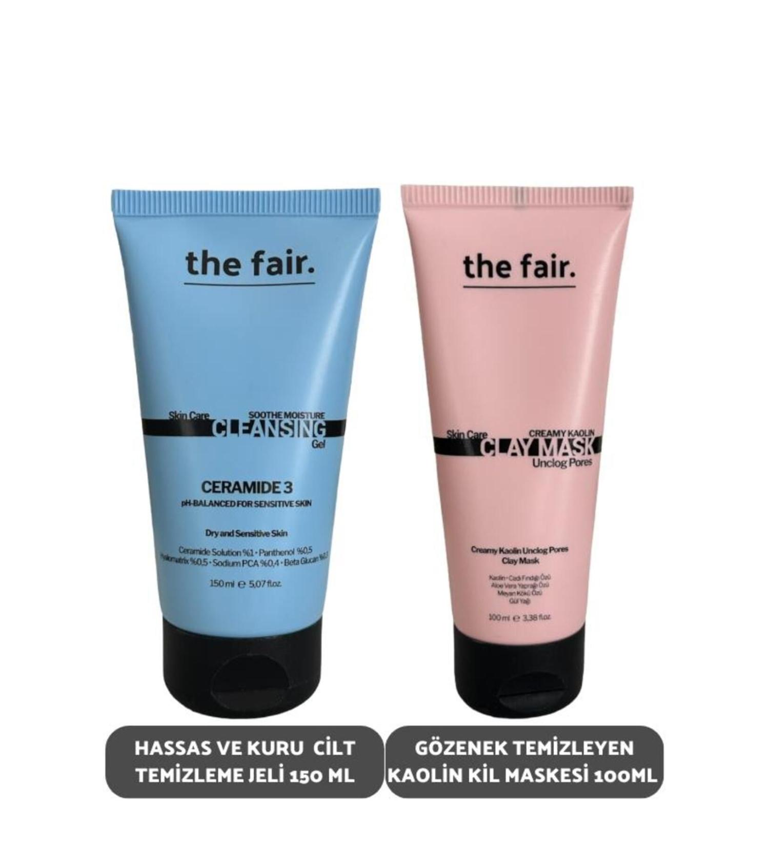 The Fair the fair. Sensitive and Dry Skin Cleansing Gel 150 ml and Pore Cleansing Kaolin Clay Make-up 100 ml - Buy Online on GoSupps.com