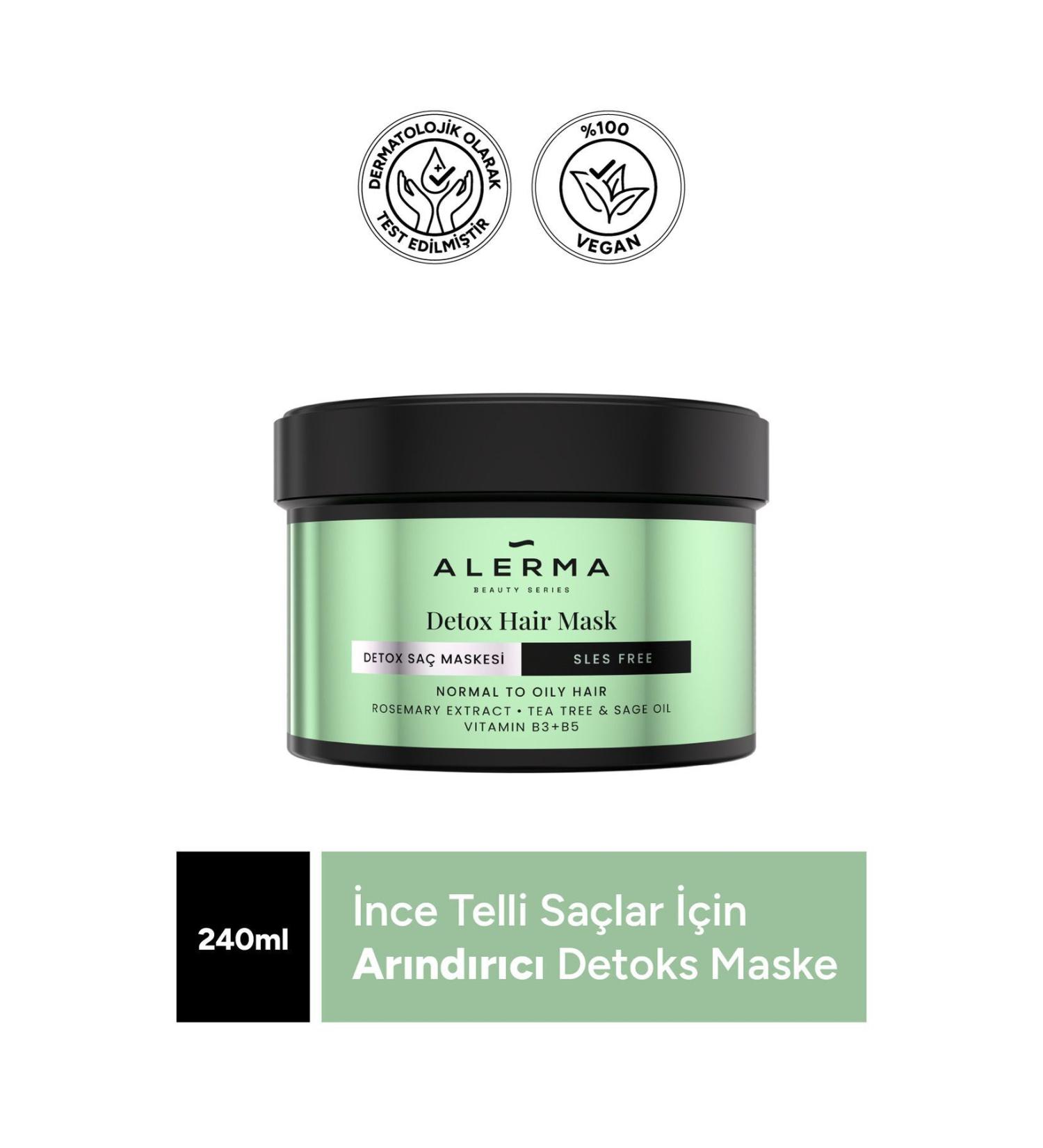 Alerma Detox Sulfate-Free Hair Mask for Fine and Oily Hair 240 ml - Buy Online on GoSupps.com