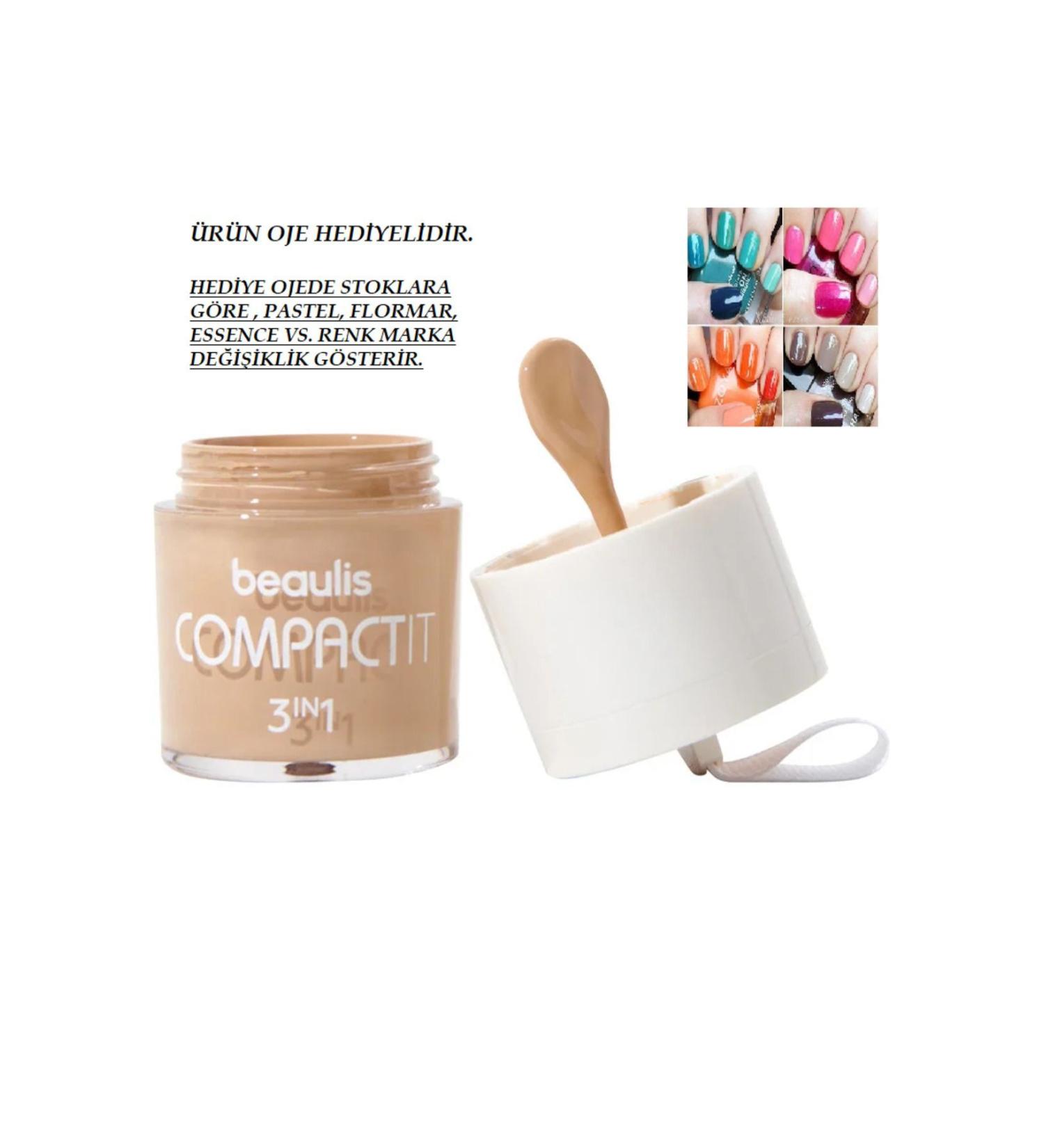 Beaulis Foundation & Blush & Concealer 108 Sand Sensation Beaulis Compact It