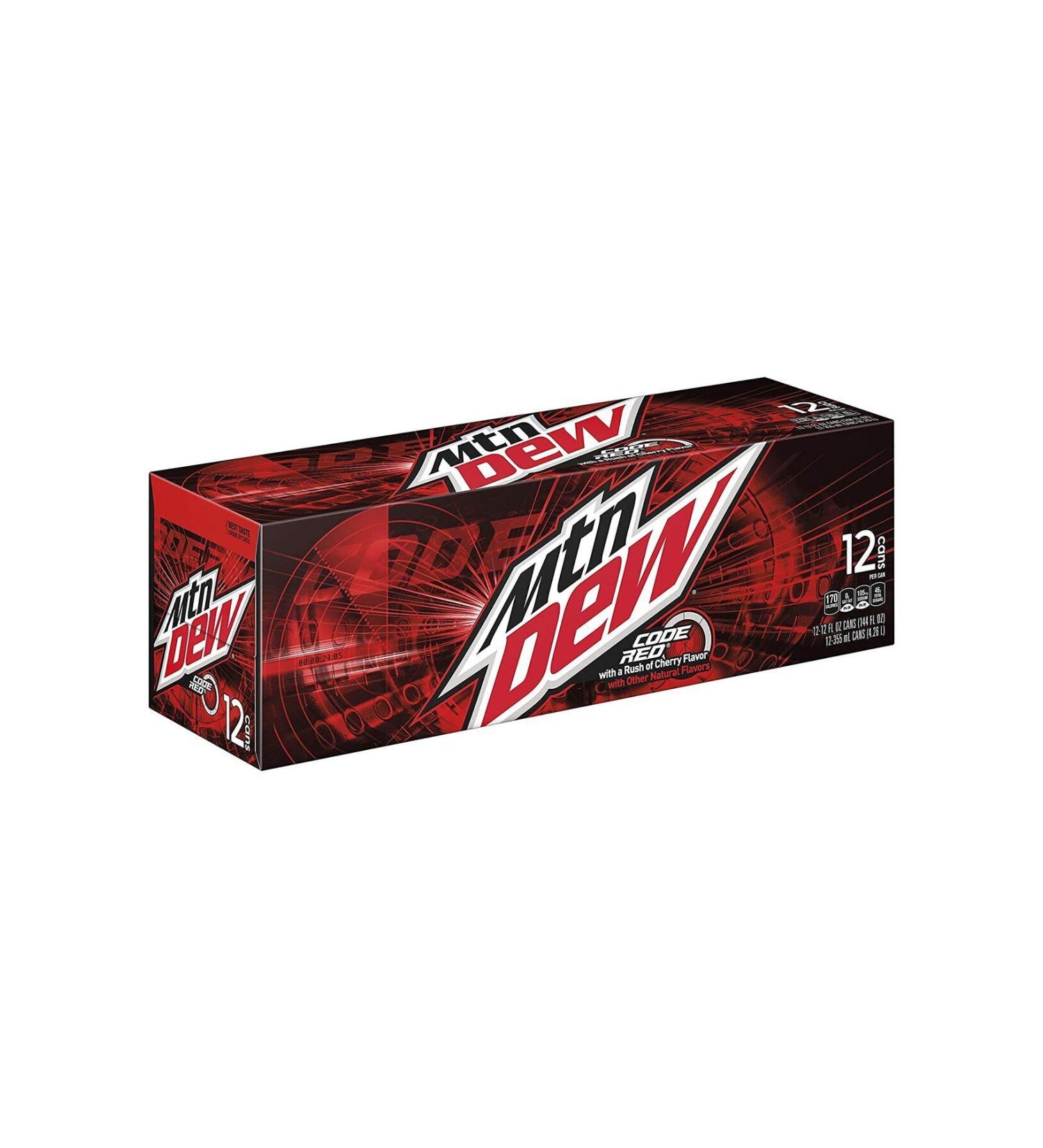 Mountain Dew Code Red Cherry Flavored 12 Pieces