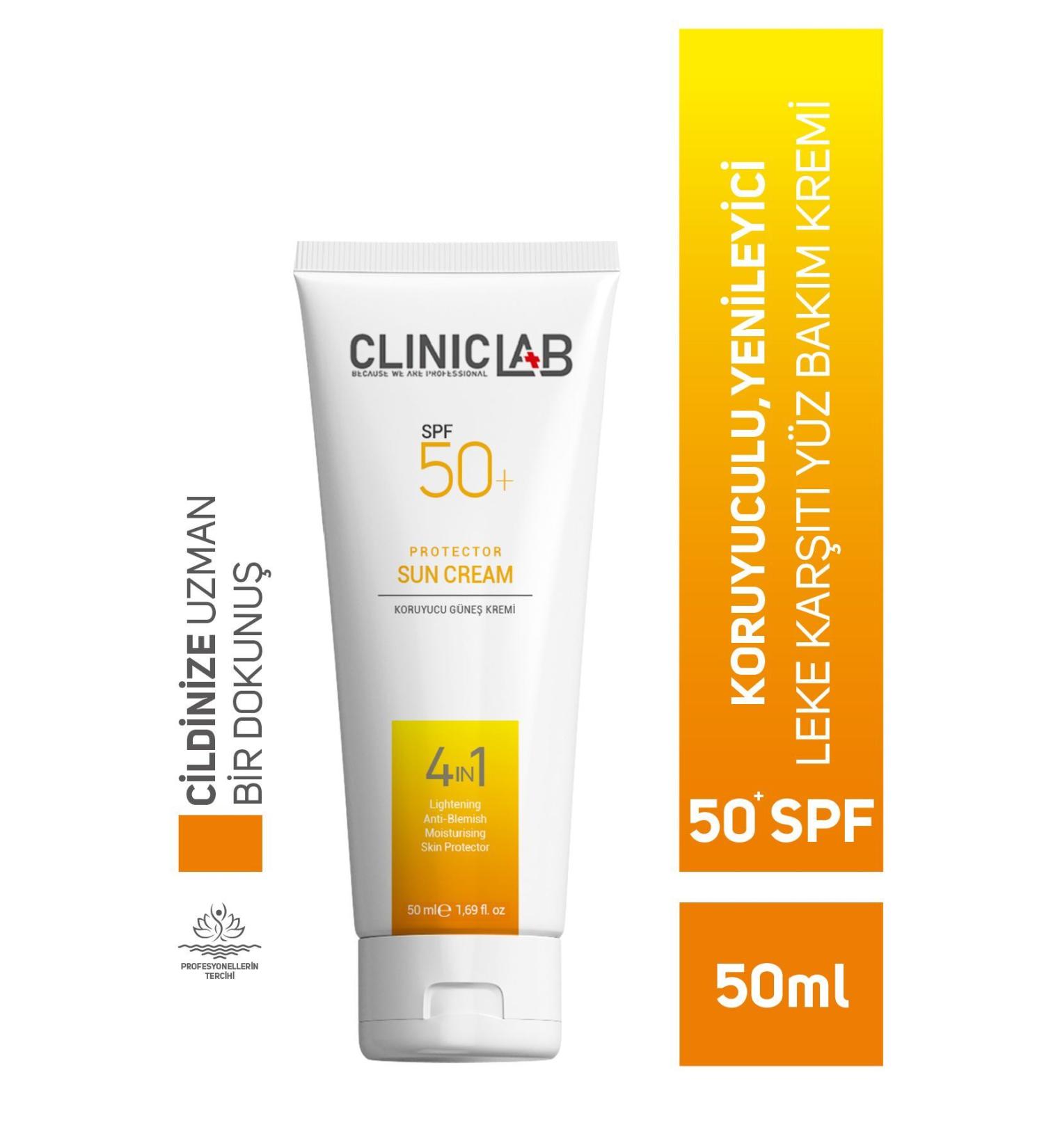 Cliniclab 50+Spf Protective Sun Cream 50 ml - (Tube)