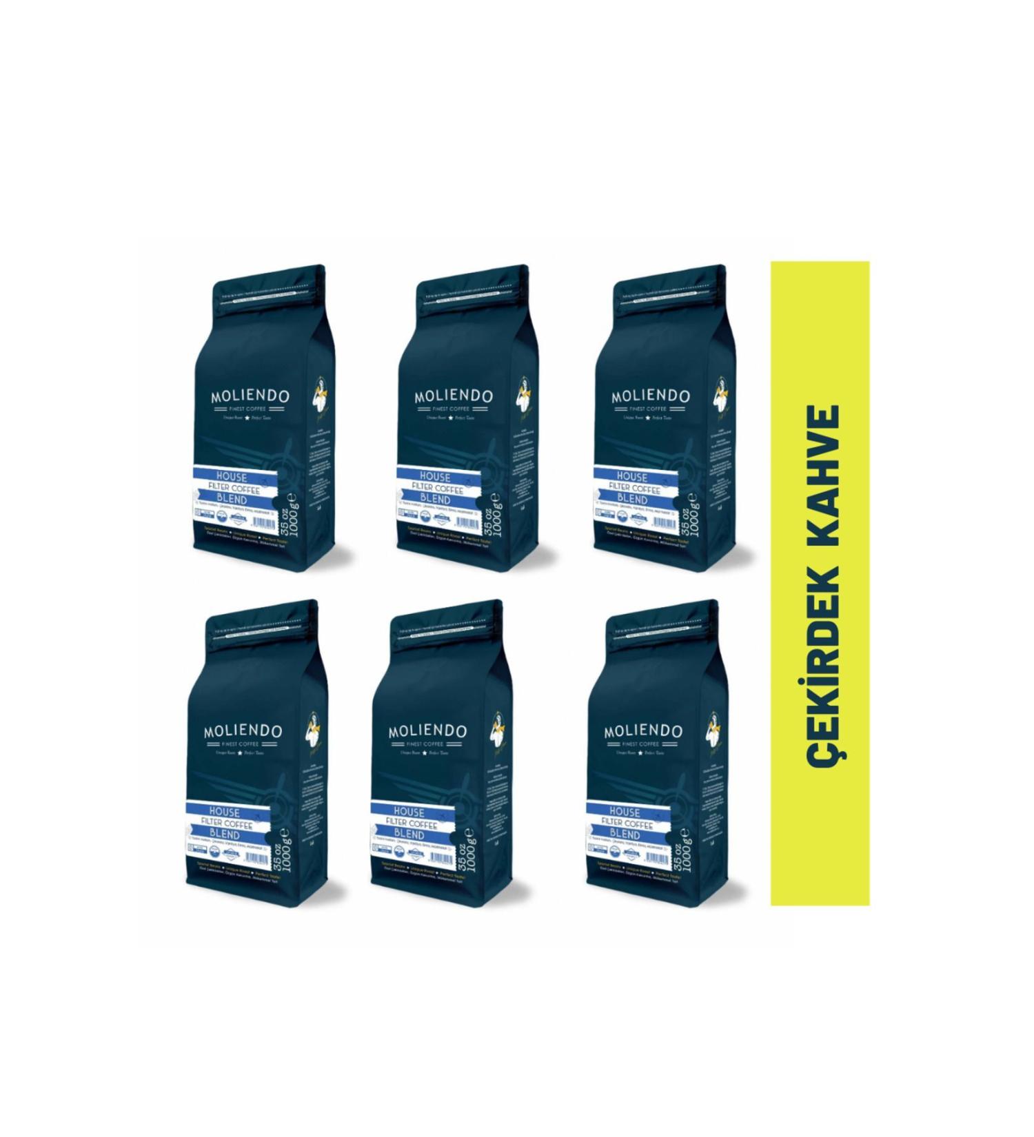 Moliendo House Blend Filter Coffee Advantage Package (BEAN COFFEE) 6*1000 g - Buy Online on GoSupps.com