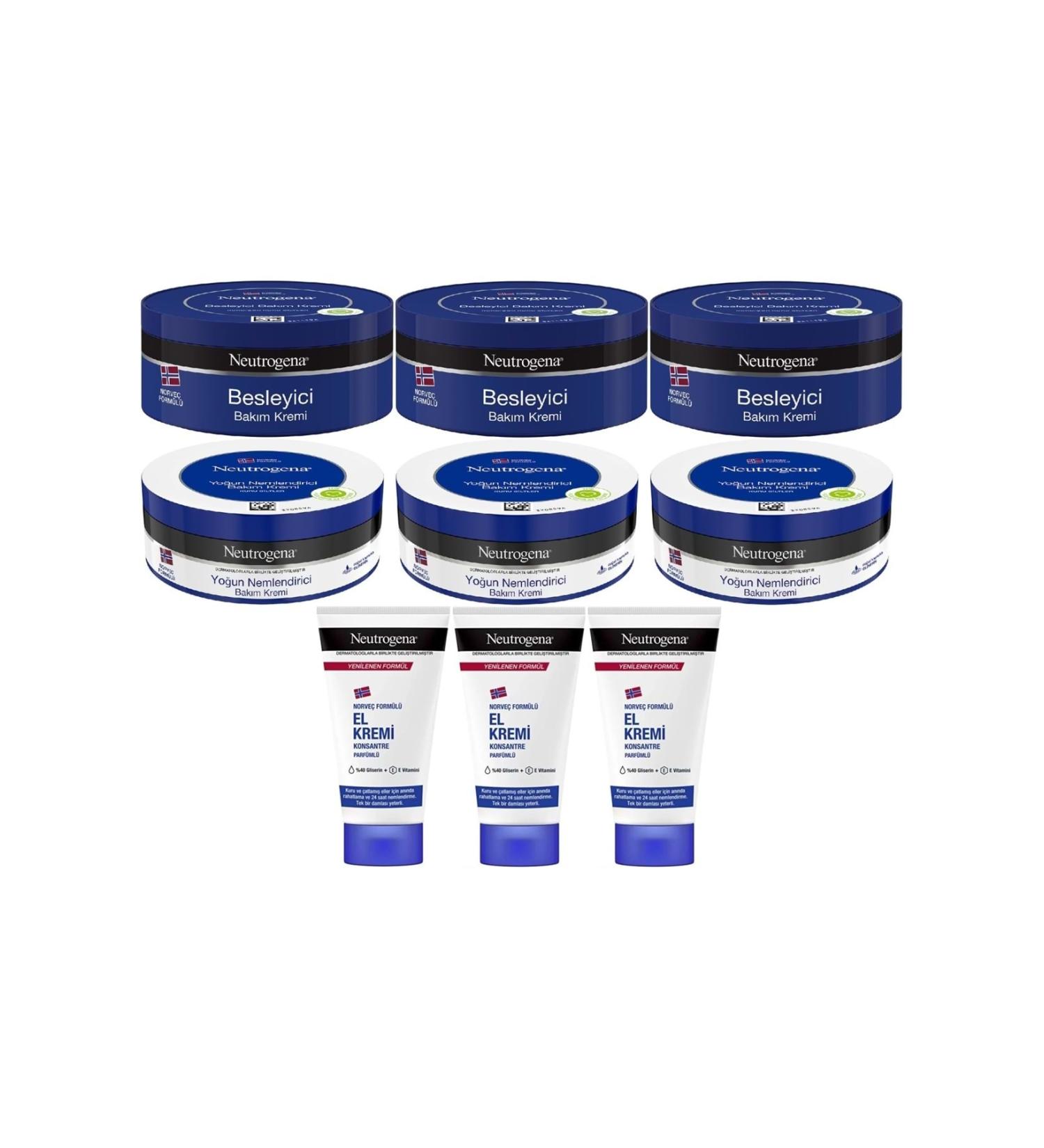 Neutrogena Hand Care Cream 1350ml Mixed 9 Piece Set (NUTRITIONAL CARE INTENSIVE CARE PERFUMED) - Buy Online on GoSupps.com