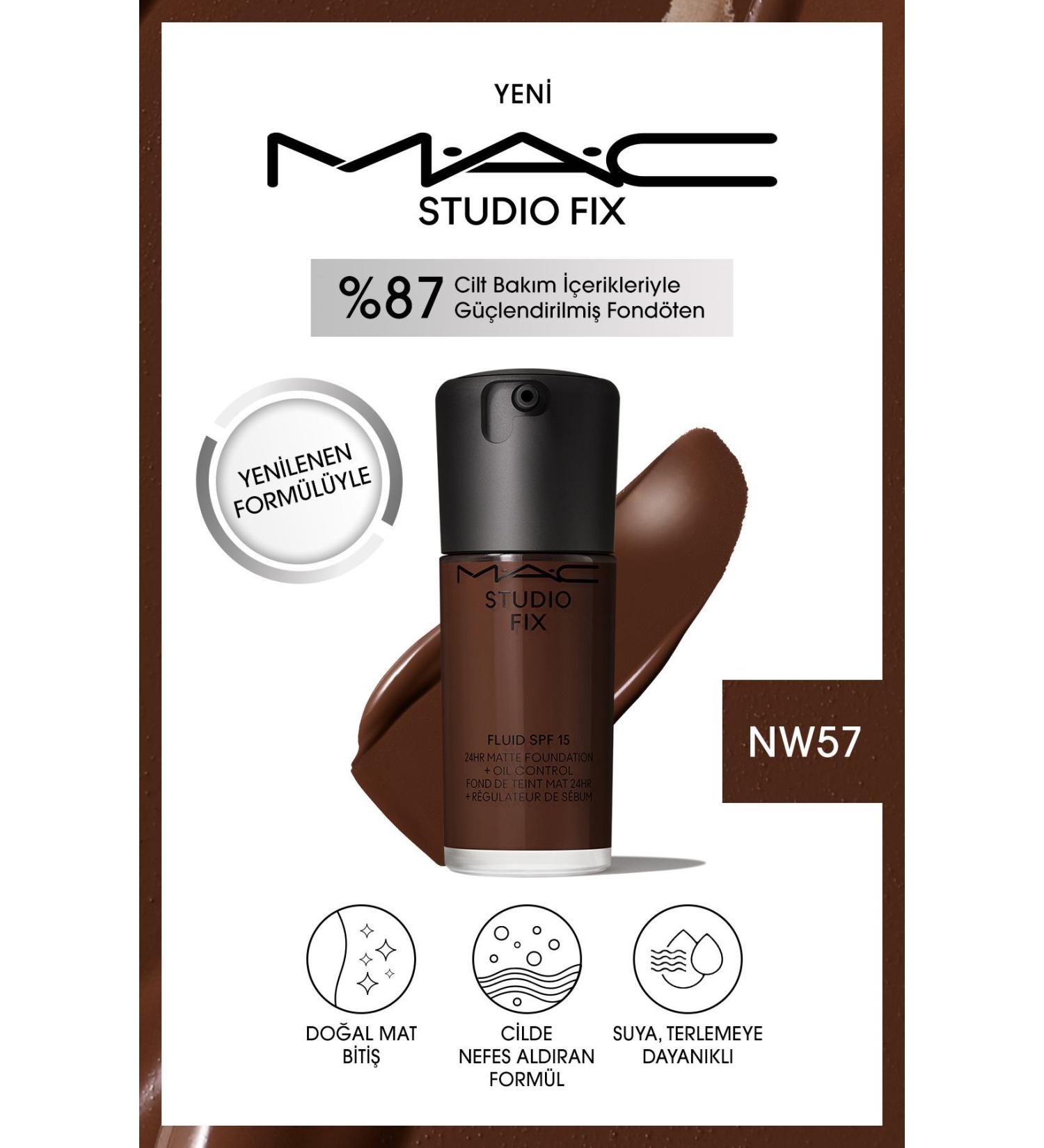 Mac STUDIO FIX FLUID SPF 15 MATTE FOUNDATION-NW57 30 ML DEMBA5748