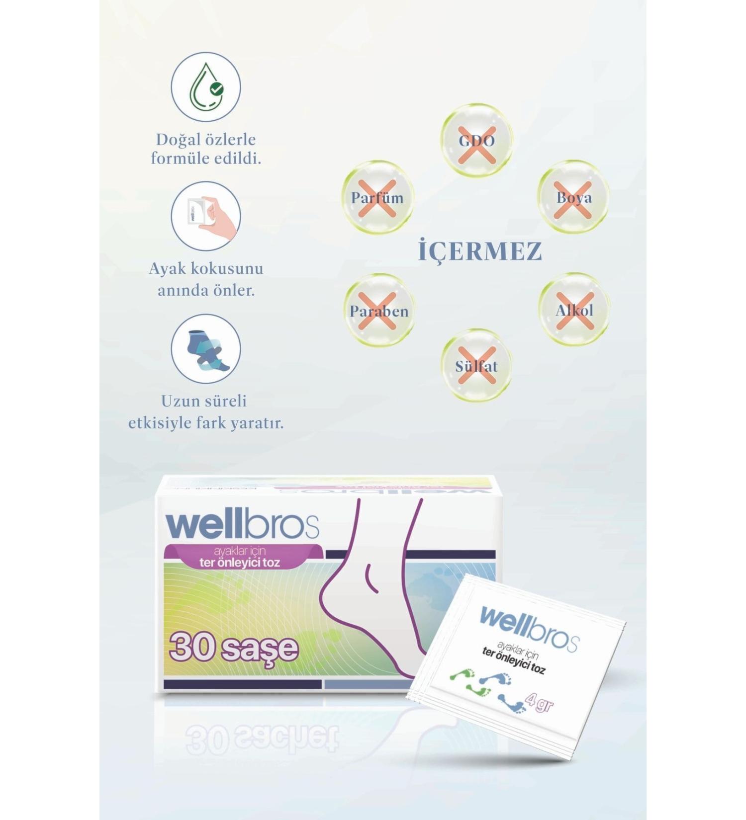 wellbros Anti-sweat and Anti-Odor Powder for Feet 120 Gr. - Buy Online on GoSupps.com