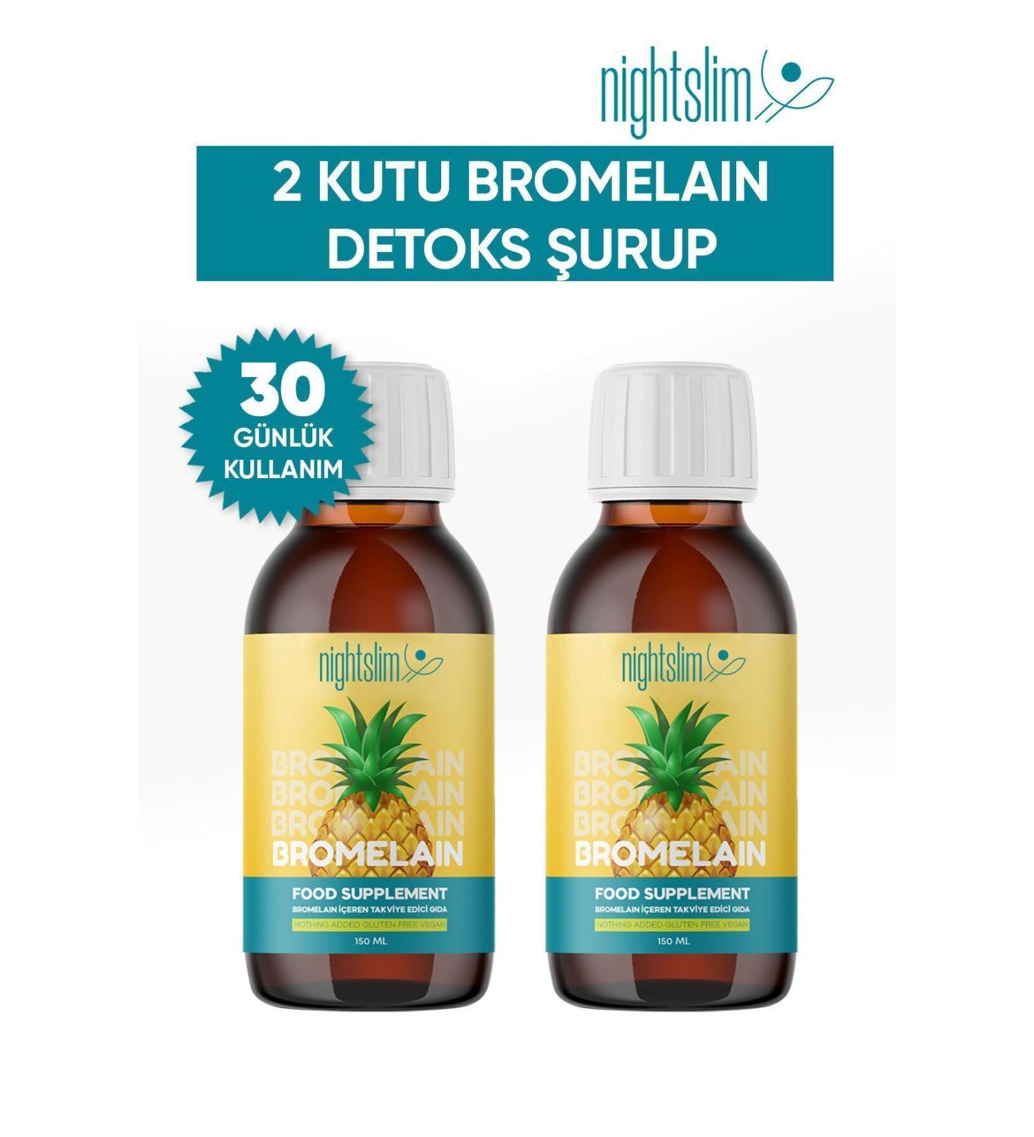 Night Slim Bromelain 2 Detox Syrup - Buy Online on GoSupps.com