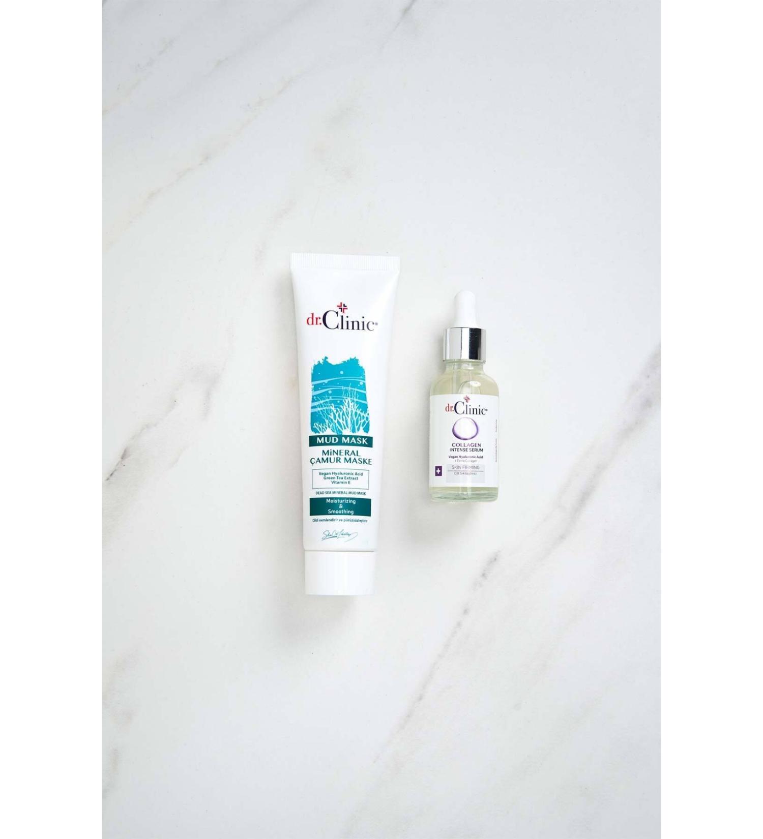 Dr. Clinic Skin Care Set (mud mask + collagen serum)