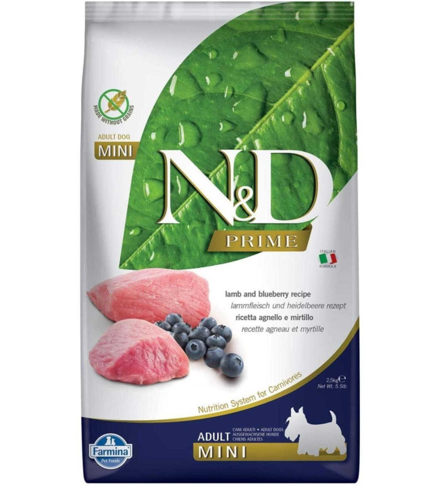 N & D Lamb and Blueberry Small Breed Grain Free Adult Dog Food 2.5 kg