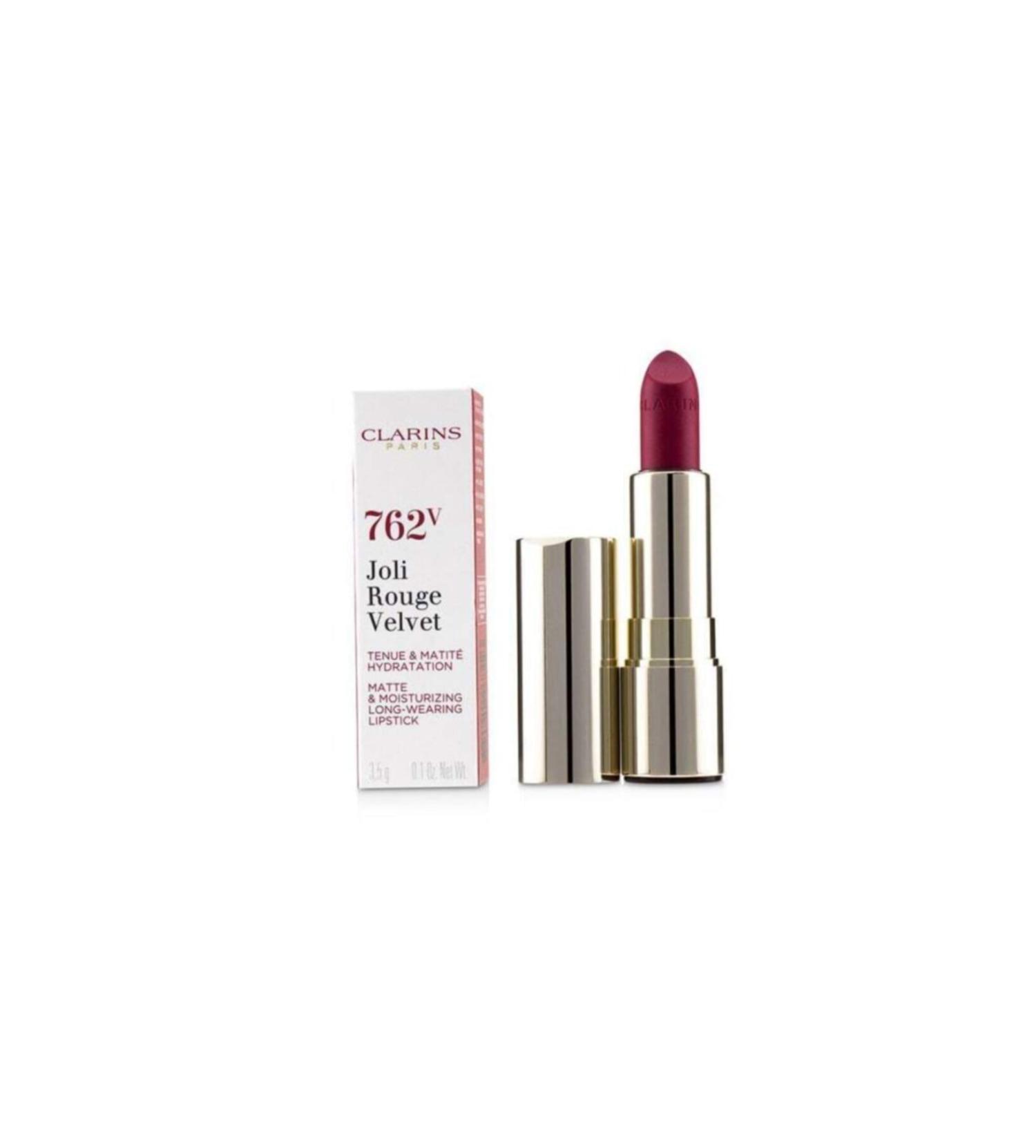 Clarins Pink Joli Rouge Velvet Lipstick 762v-pop