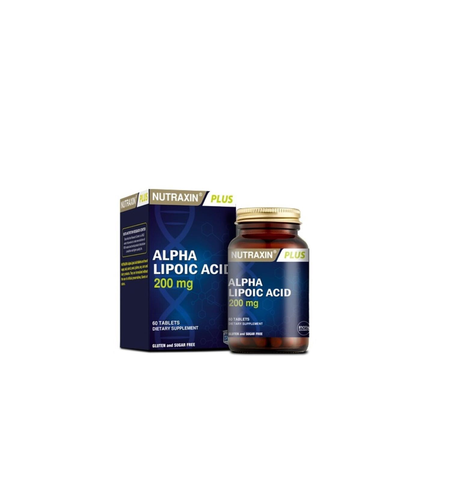 Nutraxin Alpha Lipoic Acid Containing Supplementary Food 60 Tablets