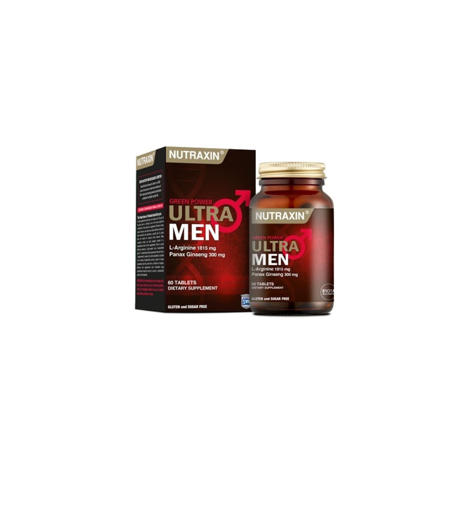 Nutraxin Ultra Men 60 Tablets Enriched with Pine Bark Extract
