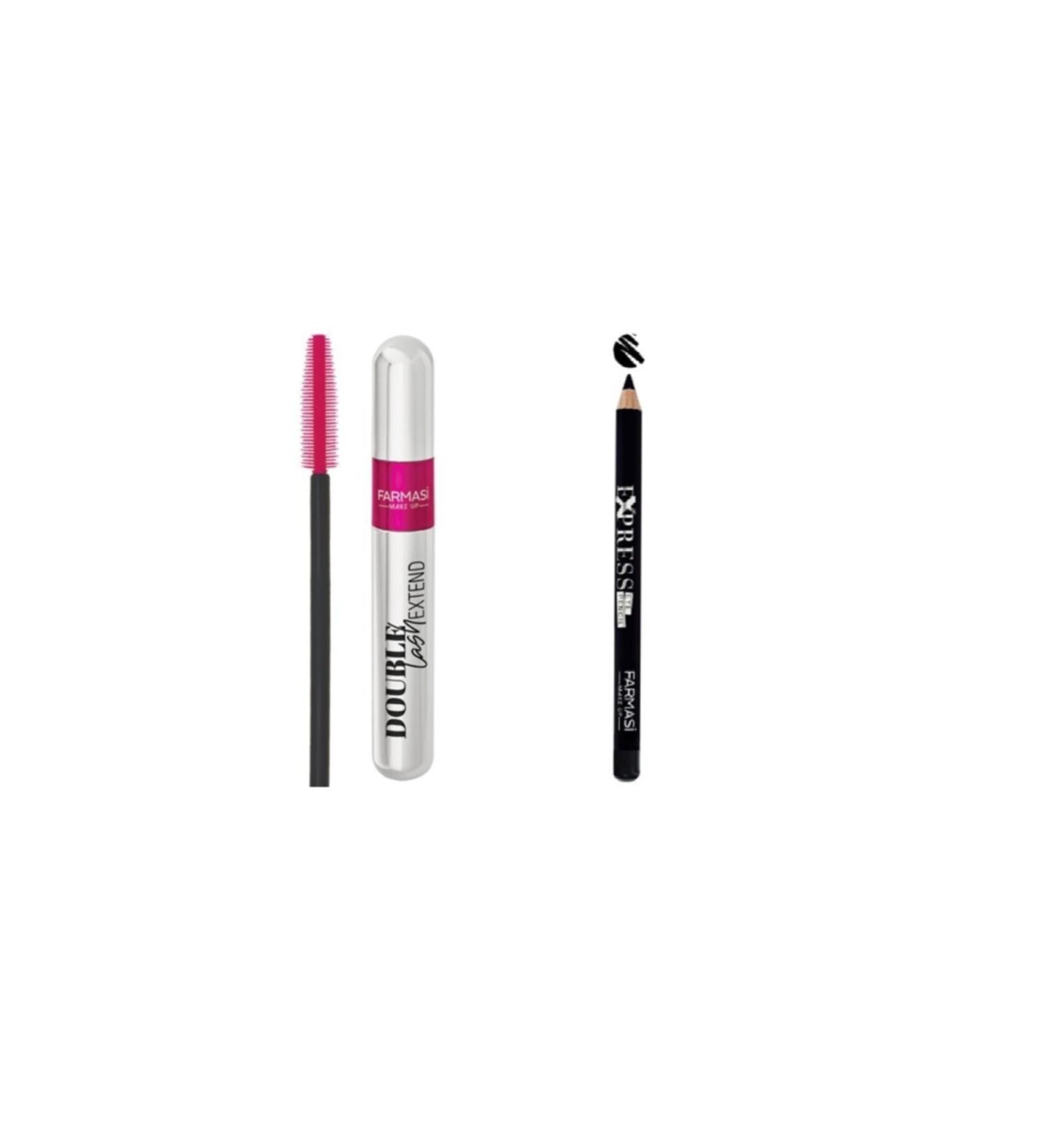 Farmasi Black Double Lash Extend Double Effect Mascara and Black Express Eyeliner