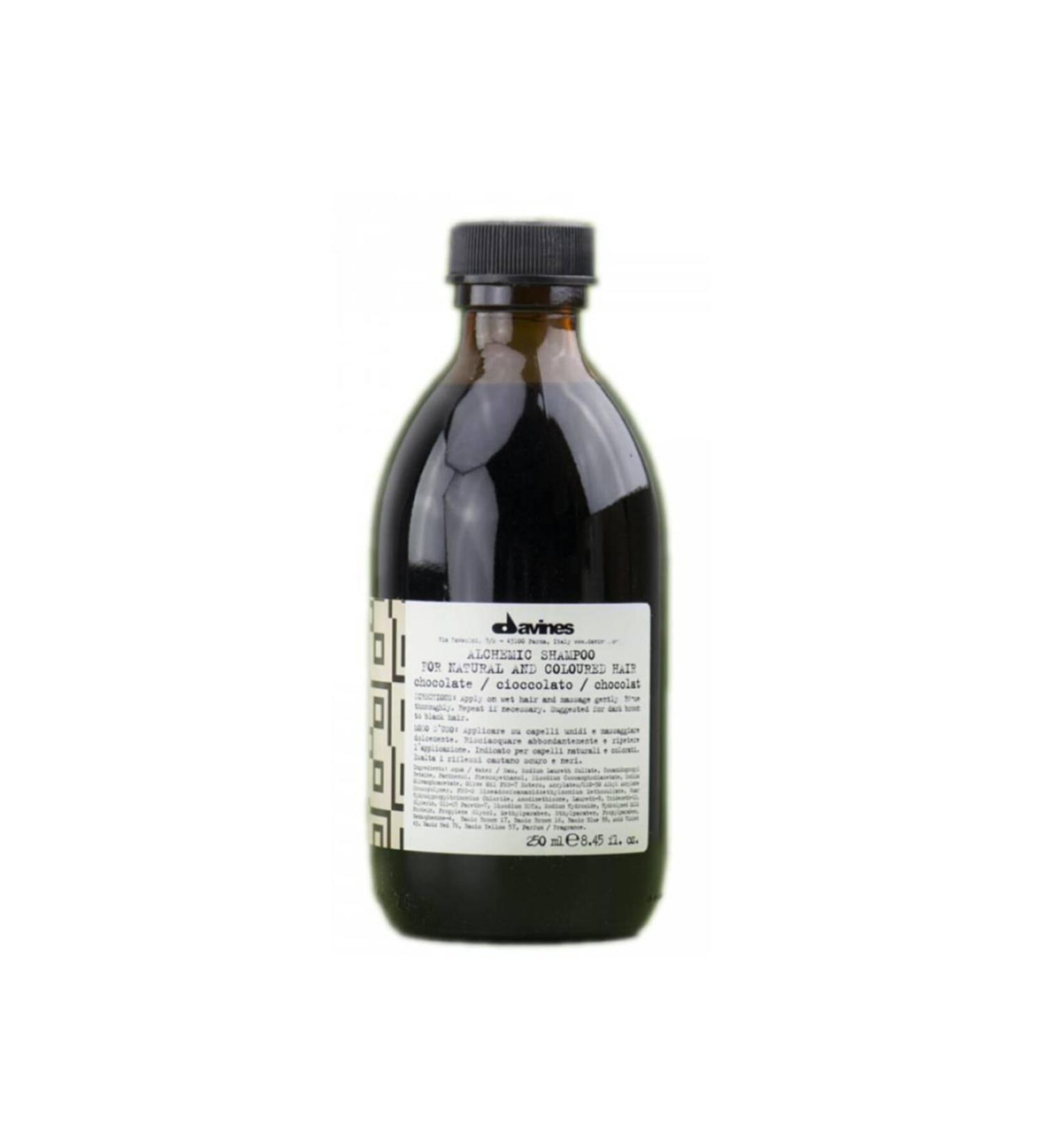 Davines Alchemic Chocolate Shampoo - Colour Refreshing Shampoo for Chestnut and Brown Hair 280 ml