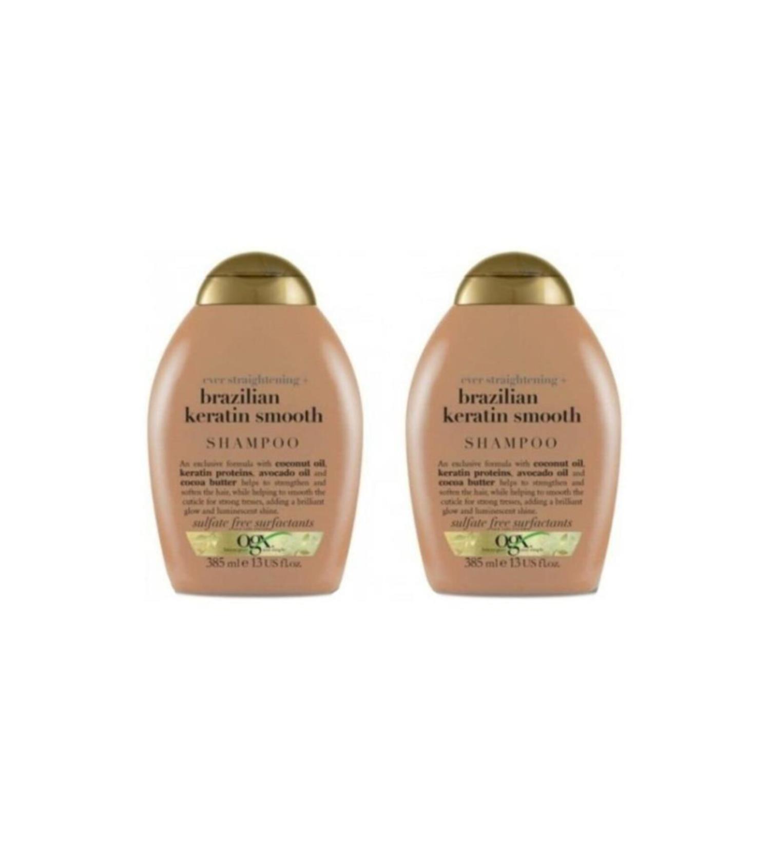 OGX Organix Brazilian Keratin Therapy Shampoo 385 ml X2 Pieces