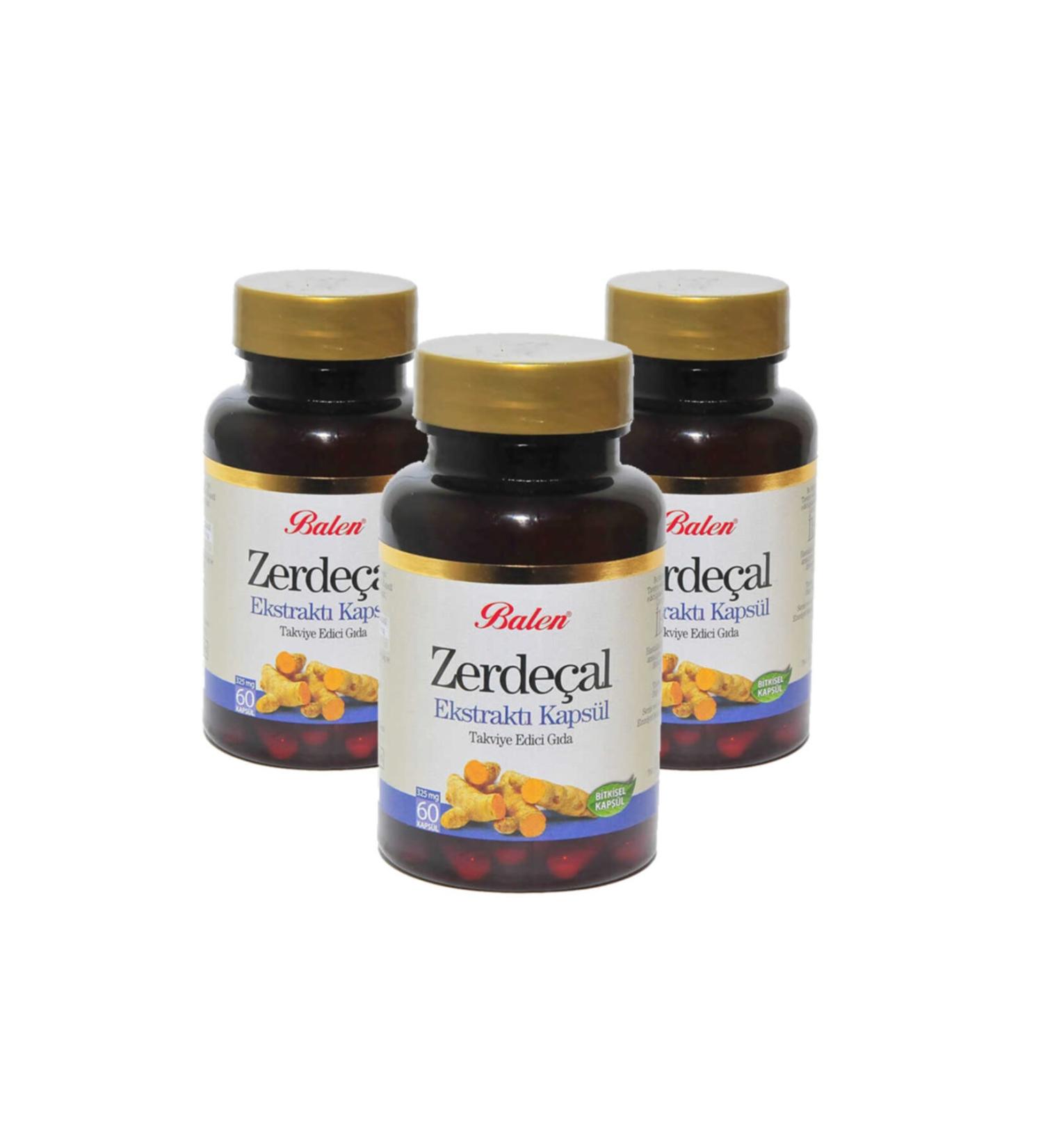 Balen Turmeric Extract 60 Capsules - 325 mg - 3 Pieces