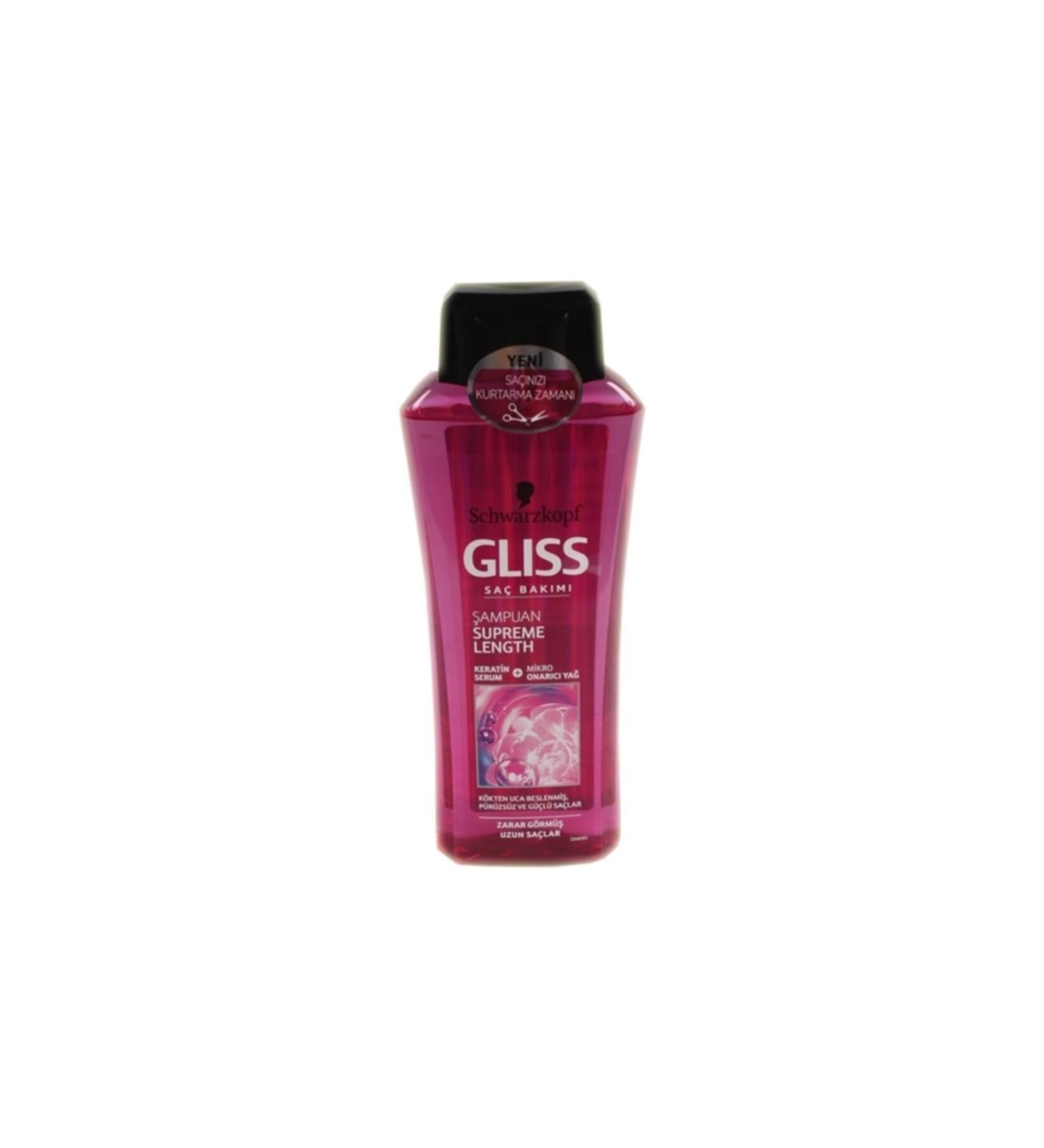 Gliss Shampoo 400ml Supreme Length (Damaged Long Hair.)-Pack of 6 - Buy Online on GoSupps.com