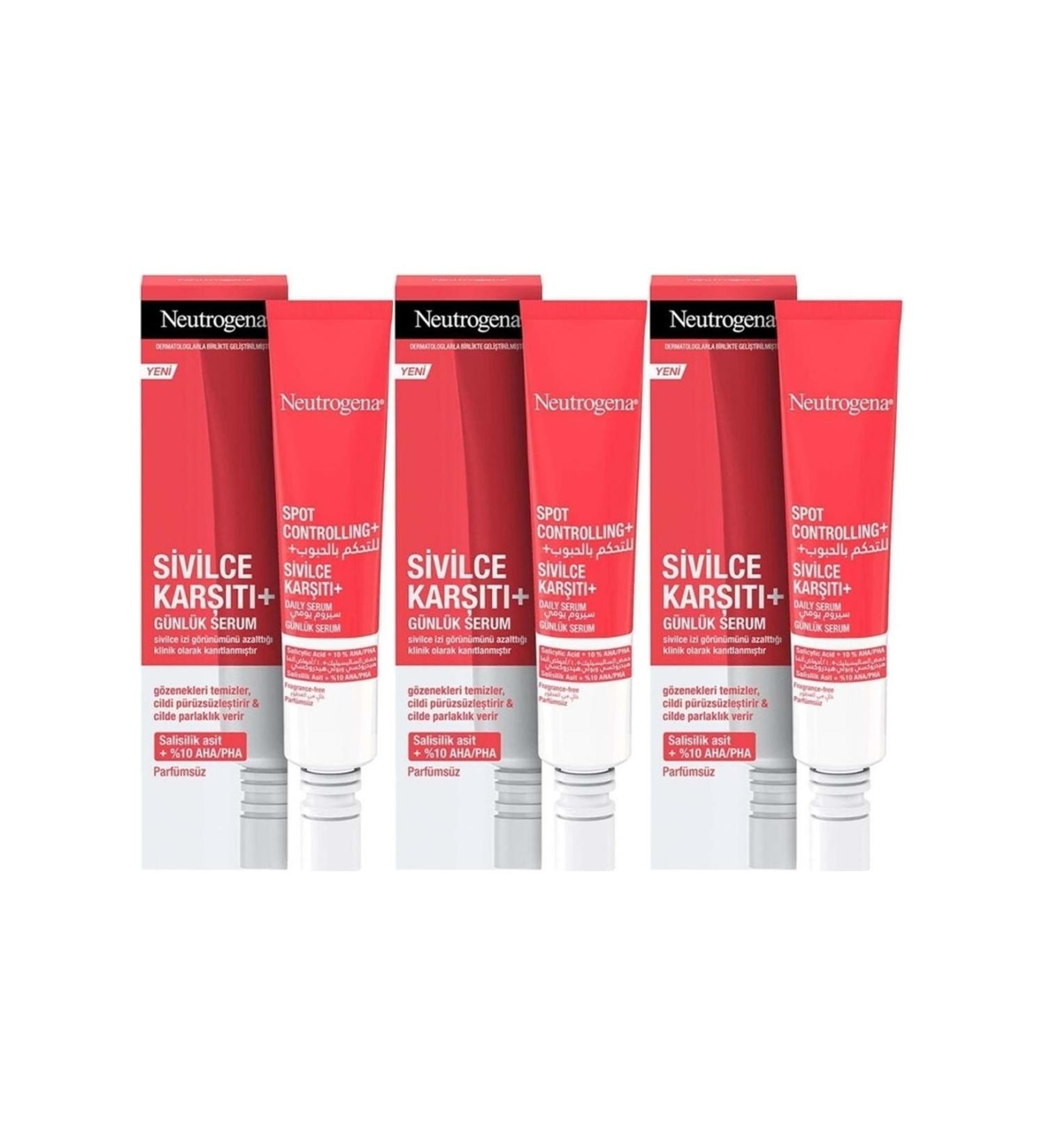 Neutrogena Spot Controlling Anti-Acne Serum 30ml (SET OF 3)