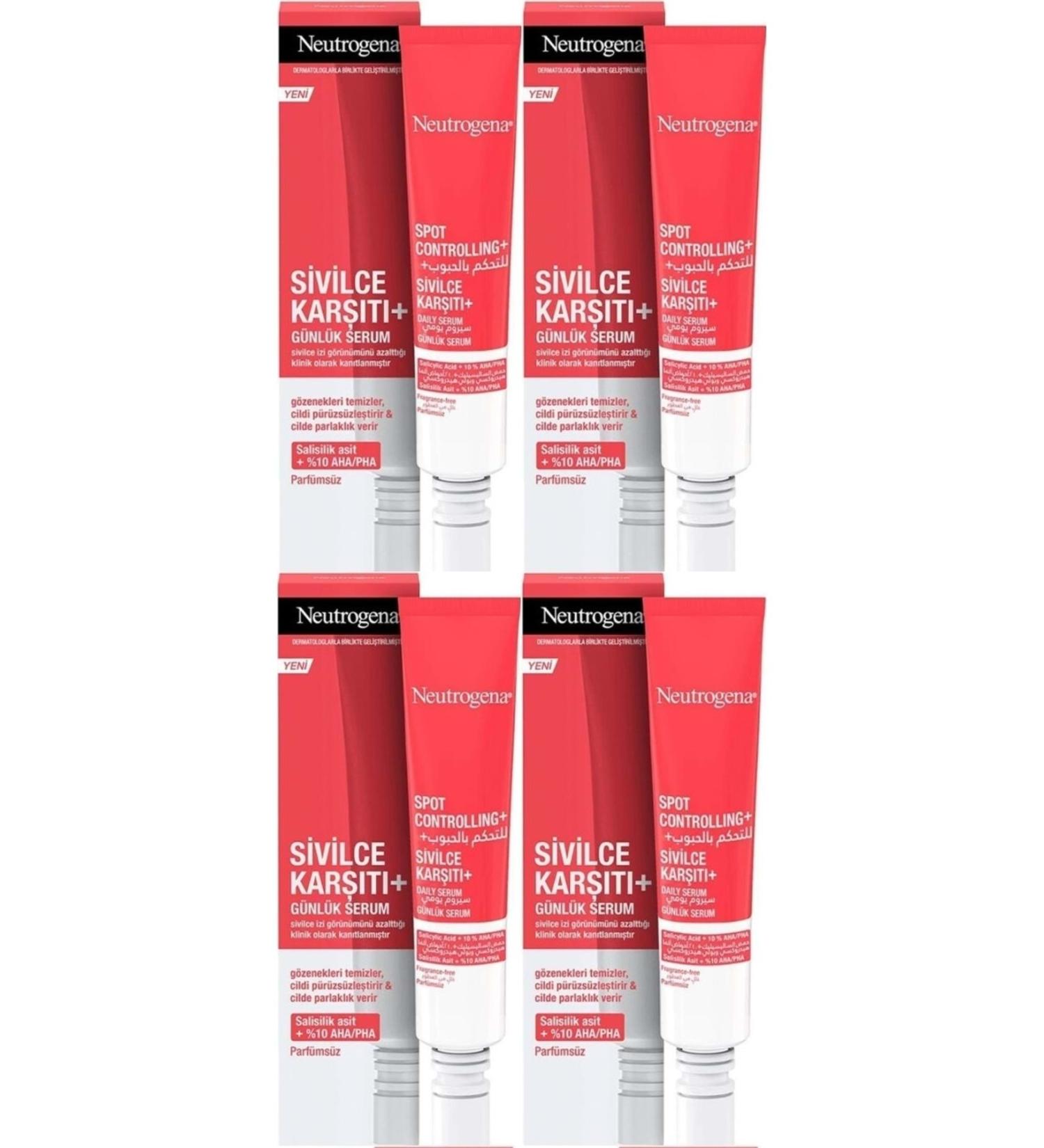 Neutrogena Spot Controlling Anti-Acne Serum 30ml (SET OF 4)