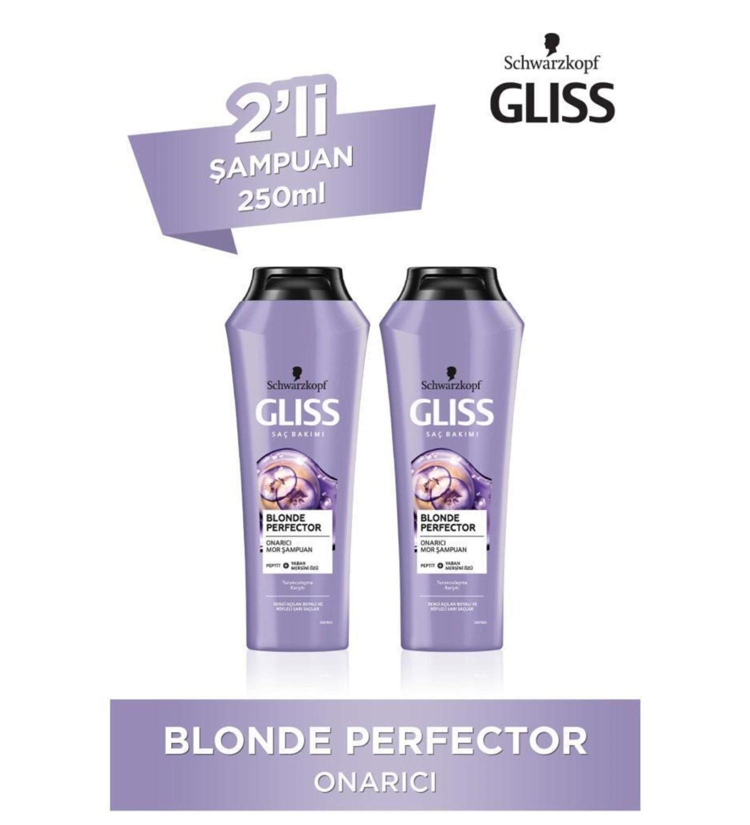 Gliss Blonde Perfector Purple Shampoo 250 Ml X 2 Pieces - Buy Online on GoSupps.com