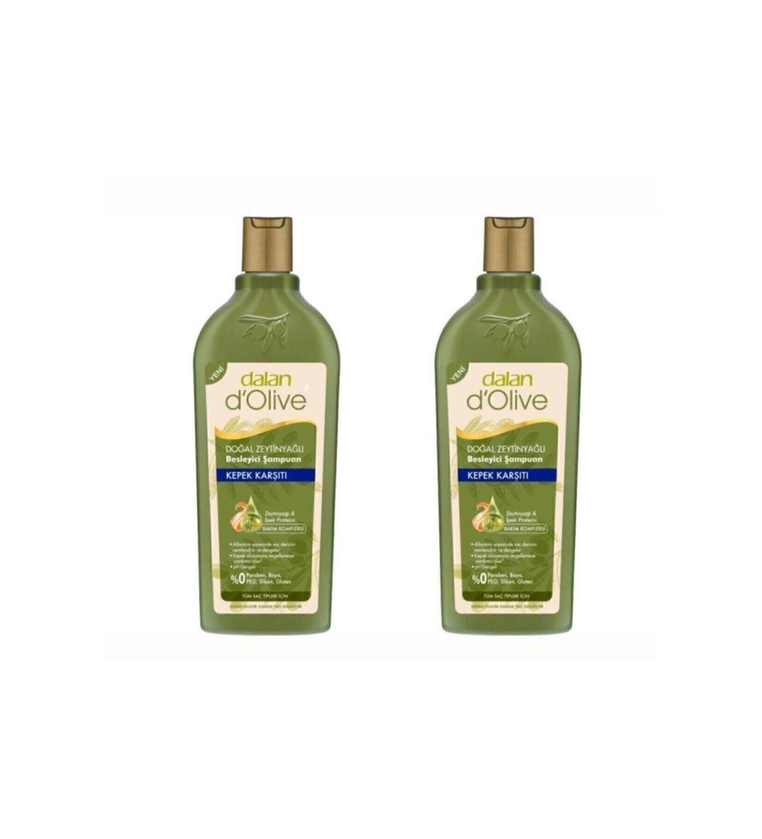 Dalan 2 Pieces D'olive Olive Oil Anti-Dandruff Shampoo 400 ml